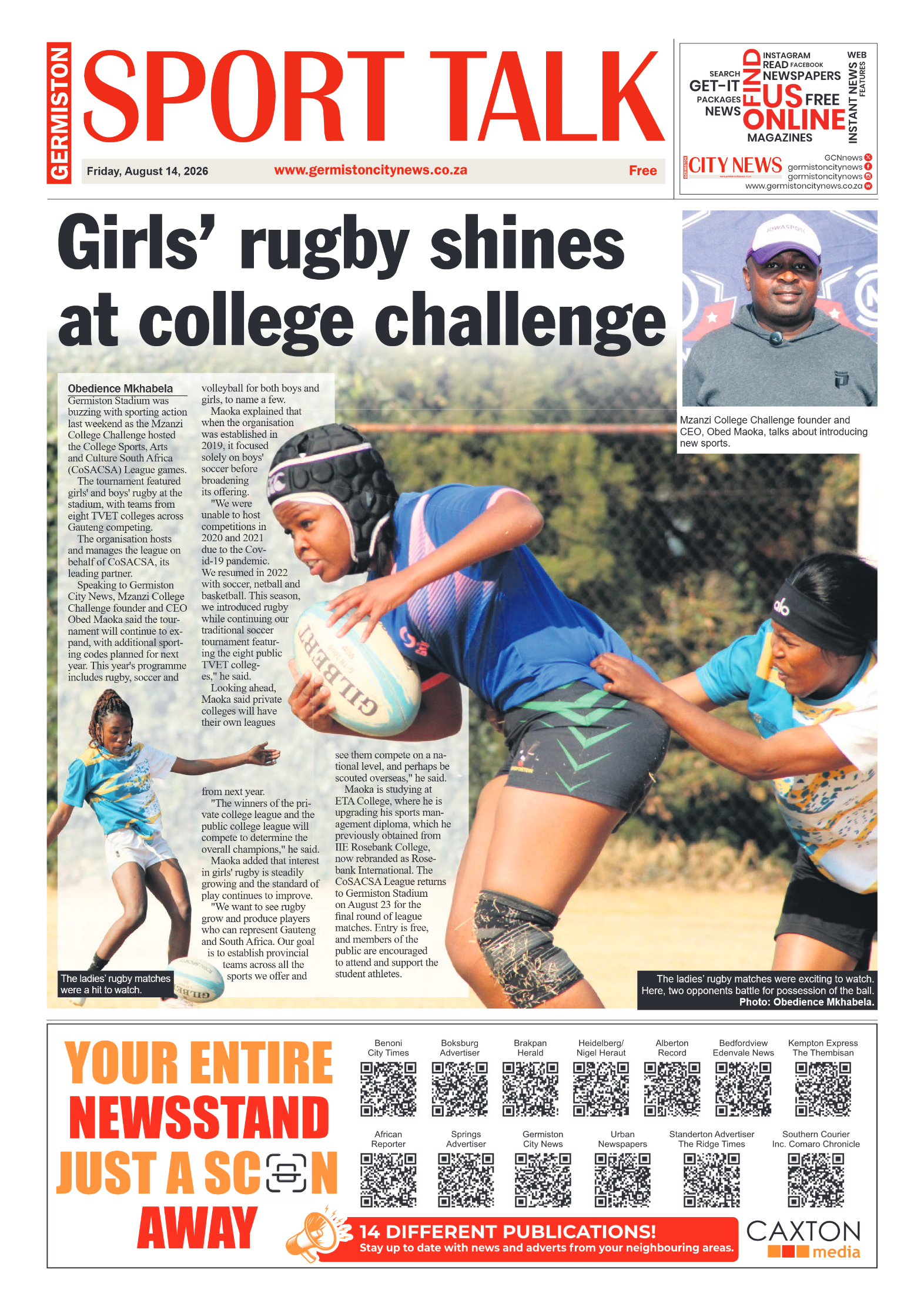 Germiston City News 14 August 2026 page 8