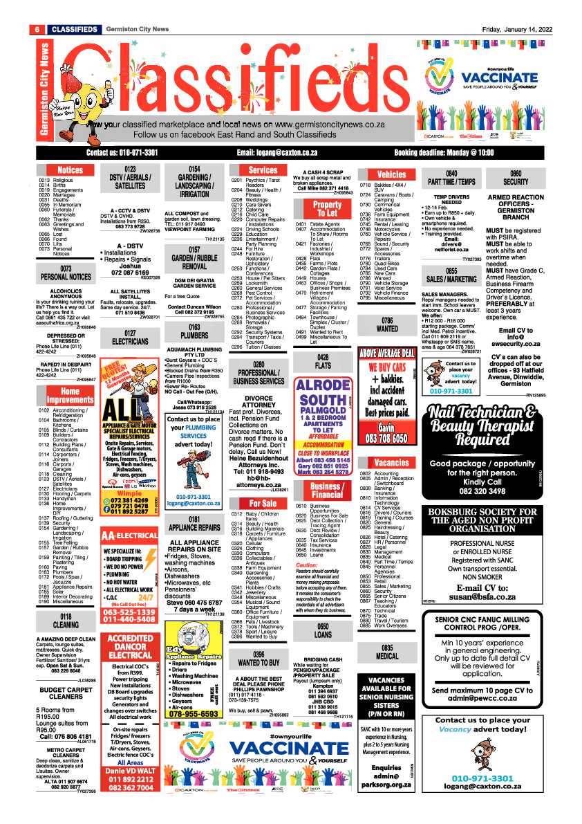 Germiston City News 14 January 2022 page 8