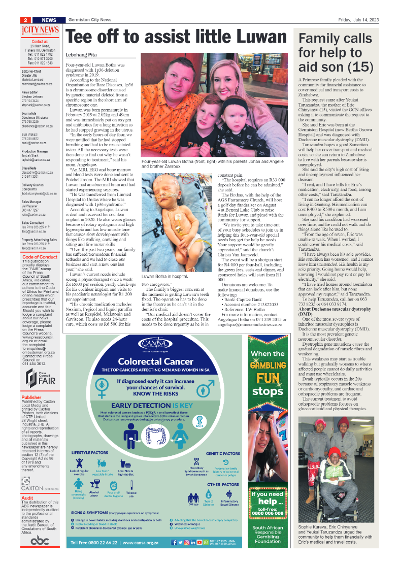 Germiston City News 14 July 2023 page 2