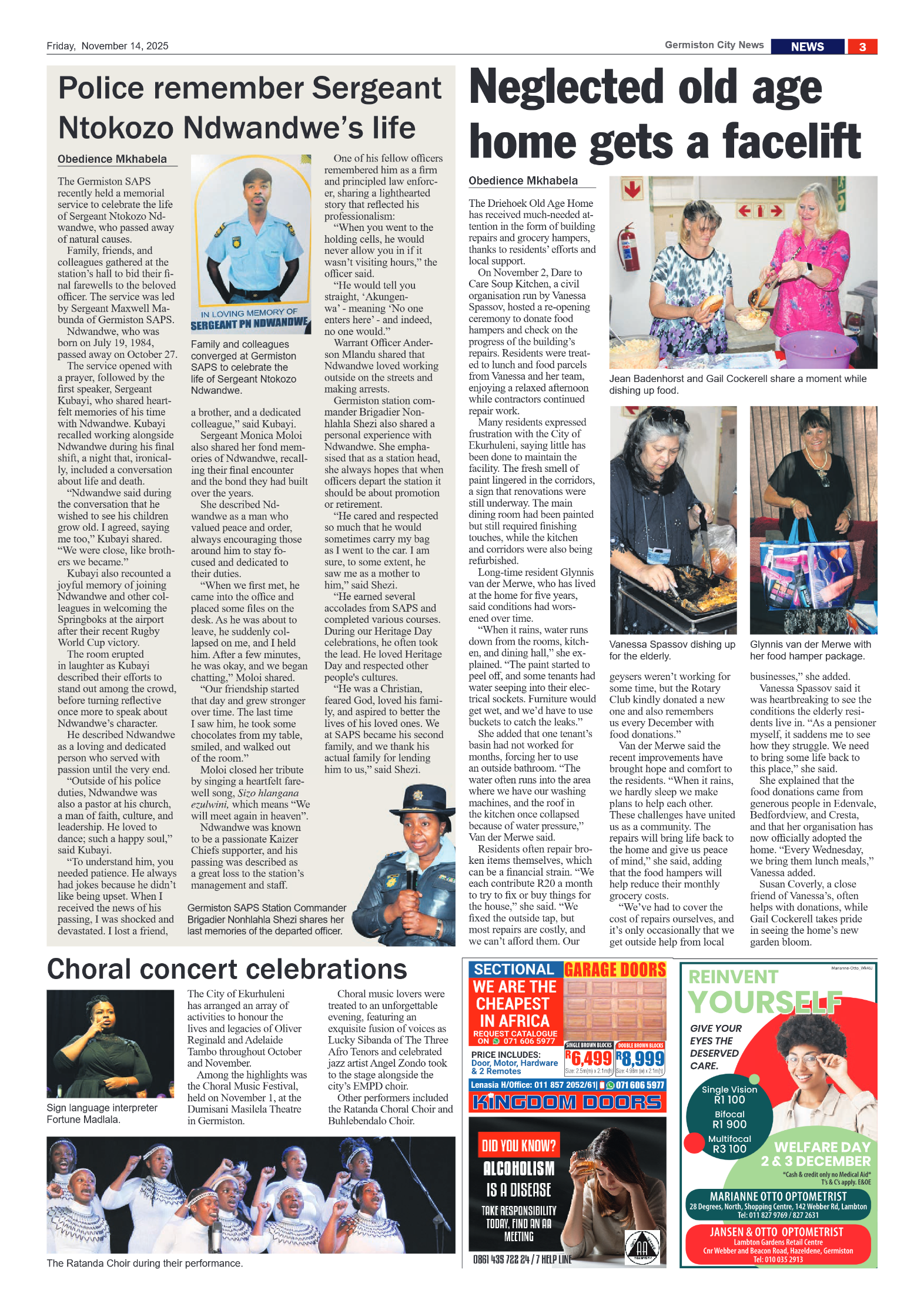 Germiston City News 14 November 2025 page 3