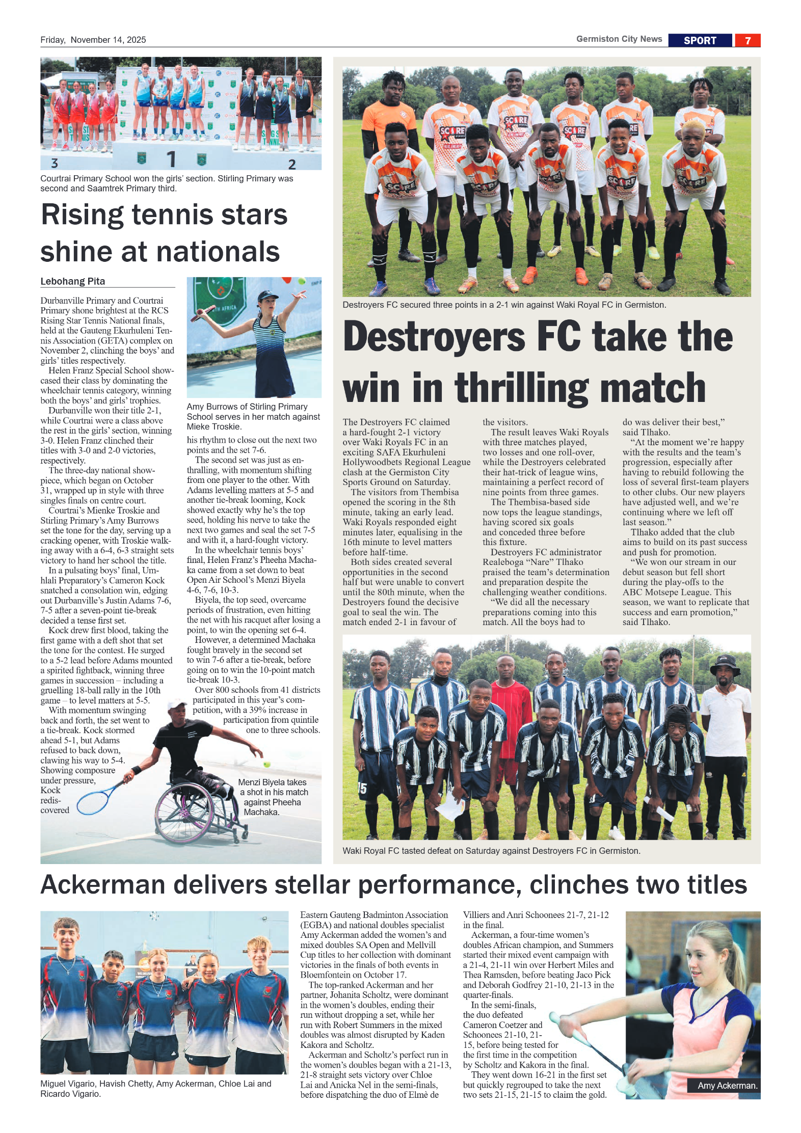 Germiston City News 14 November 2025 page 7