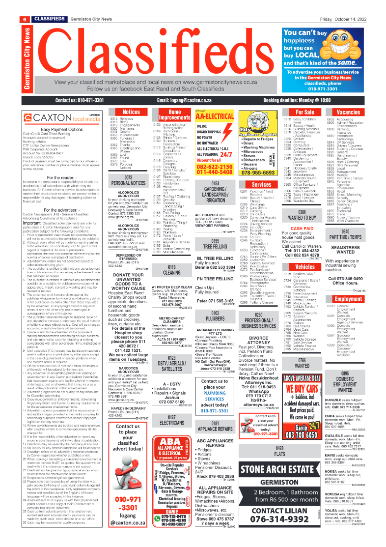 Germiston City News 14 October 2022 page 6