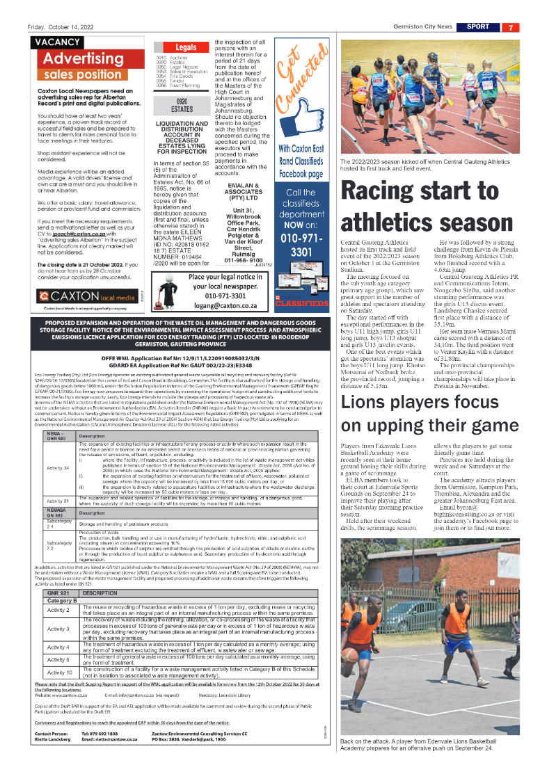 Germiston City News 14 October 2022 page 7