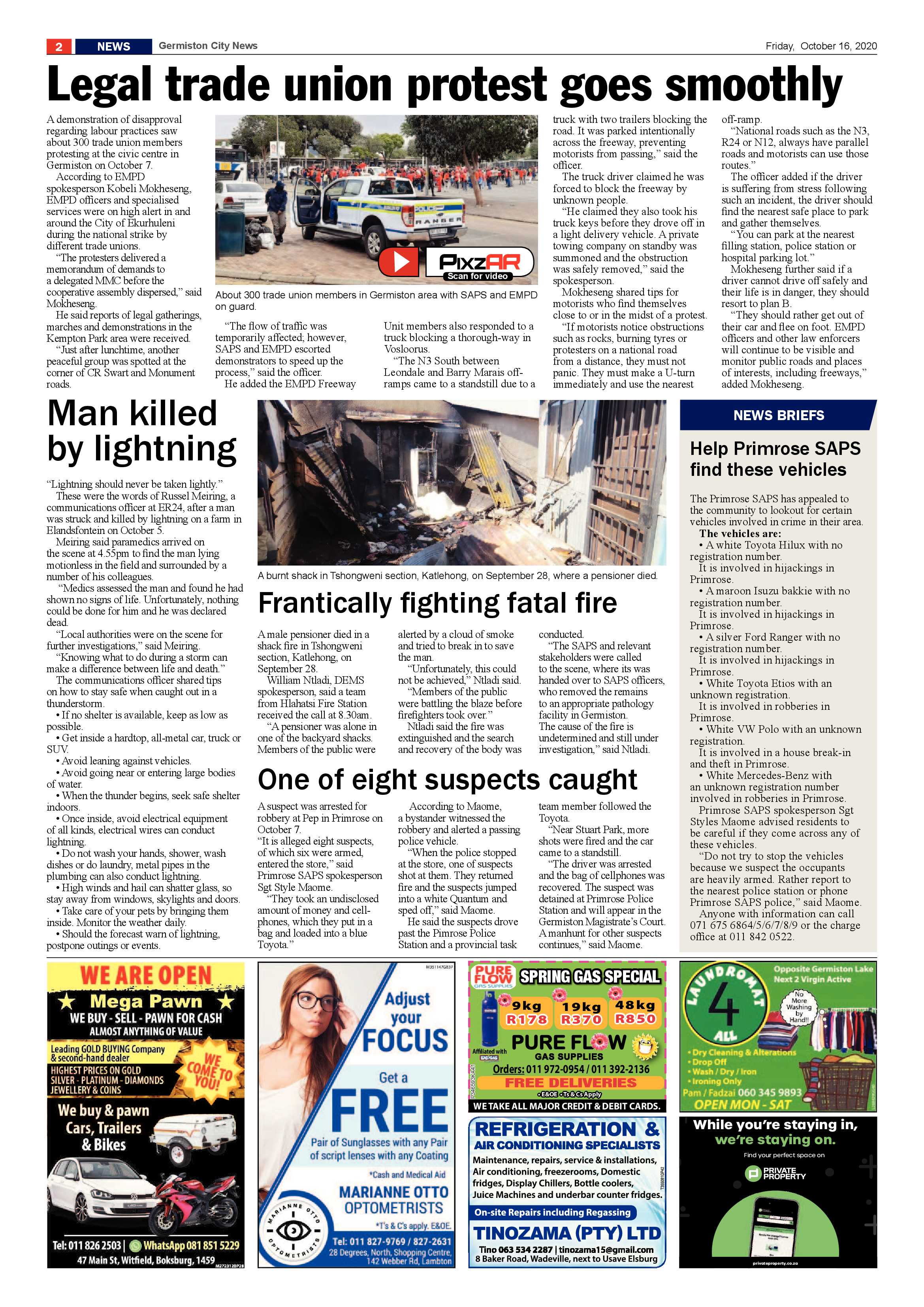 Germiston City News 14 October  2020 page 2