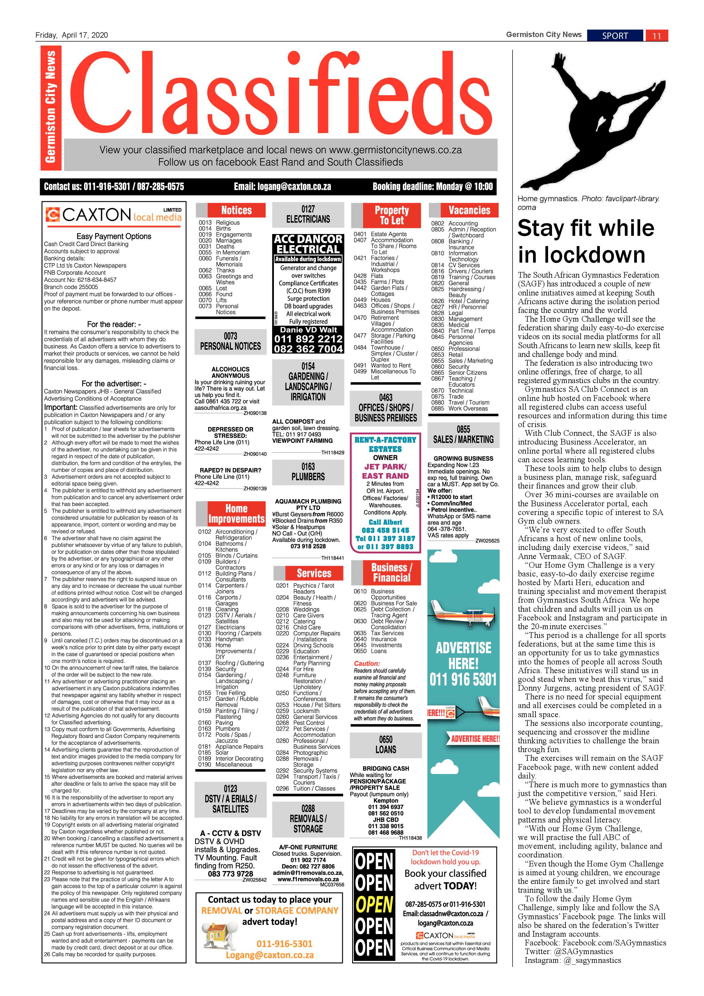 Germiston City News 15 April 2020 page 11