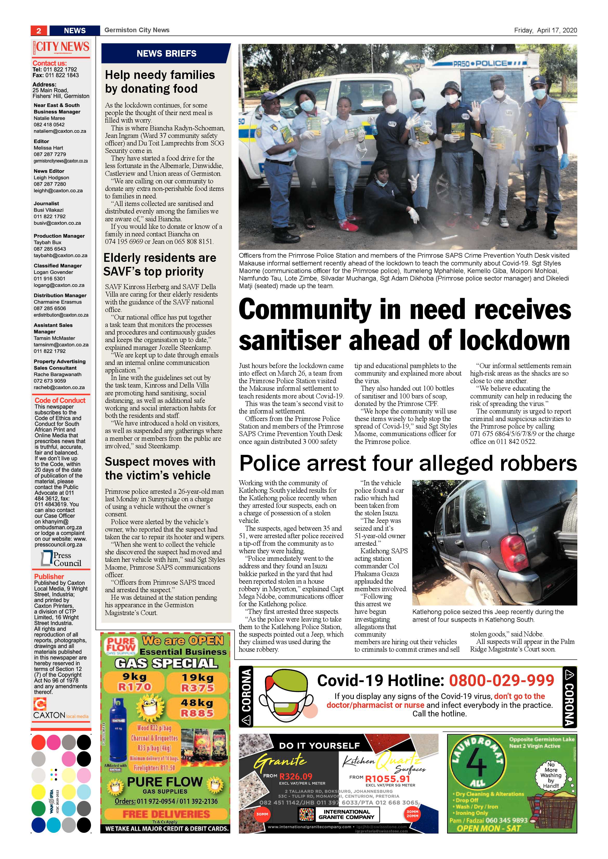 Germiston City News 15 April 2020 page 2