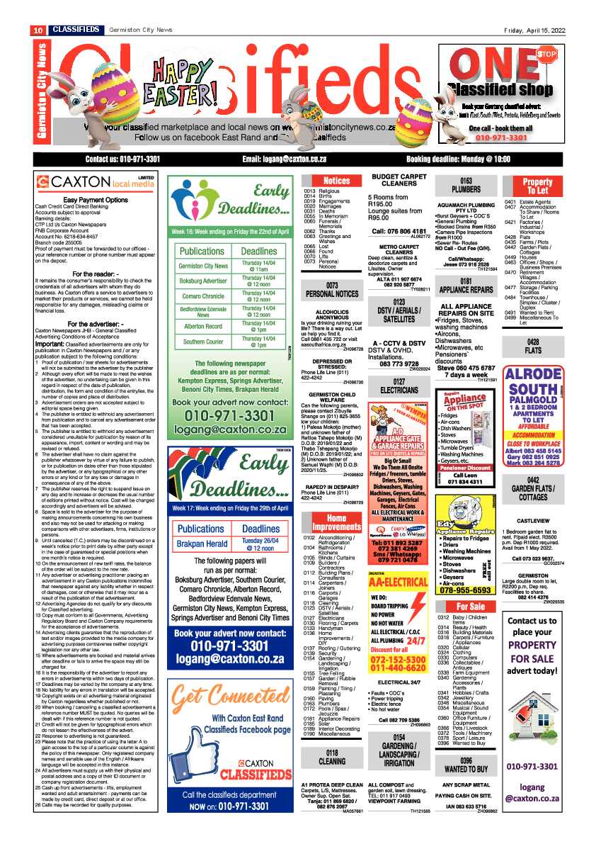 Germiston City News 15 April 2022 page 12