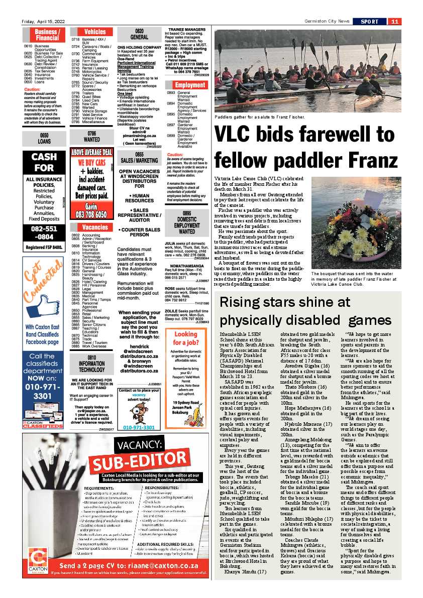 Germiston City News 15 April 2022 page 13