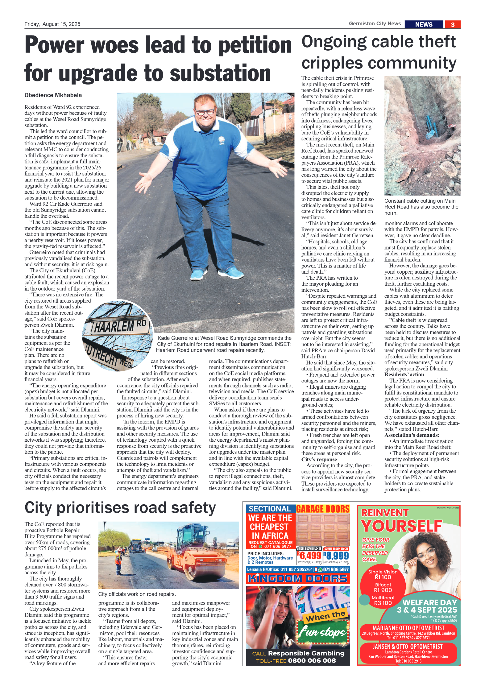 Germiston City News 15 August 2025 page 3