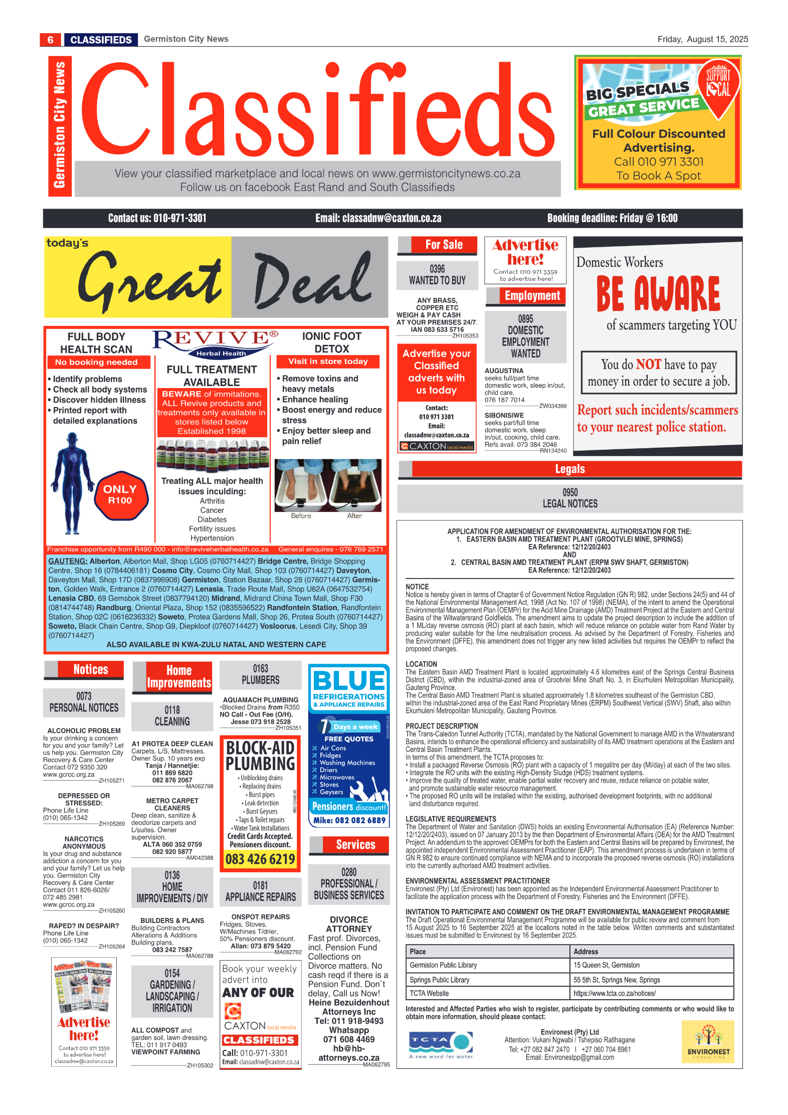 Germiston City News 15 August 2025 page 6