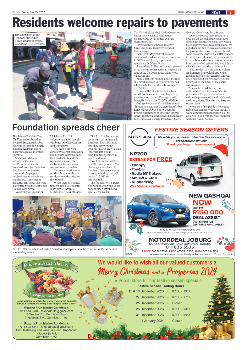 Germiston City News 15 December 2023 page 3