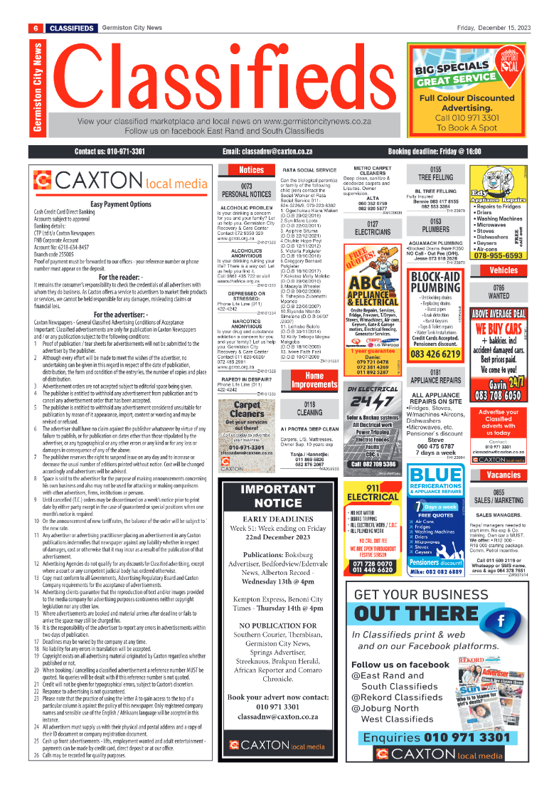 Germiston City News 15 December 2023 page 6