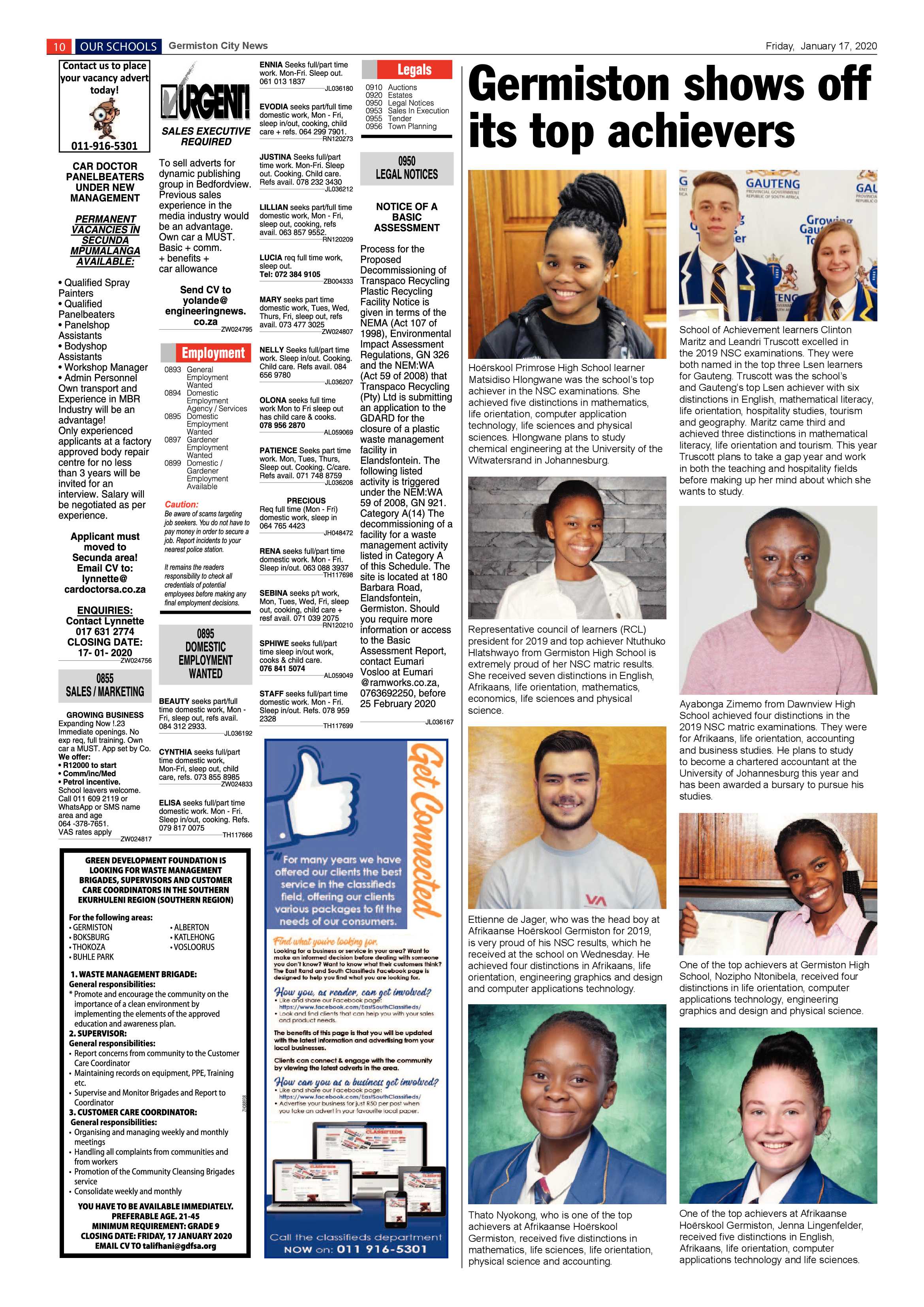 Germiston City News 15 January 2020 page 10