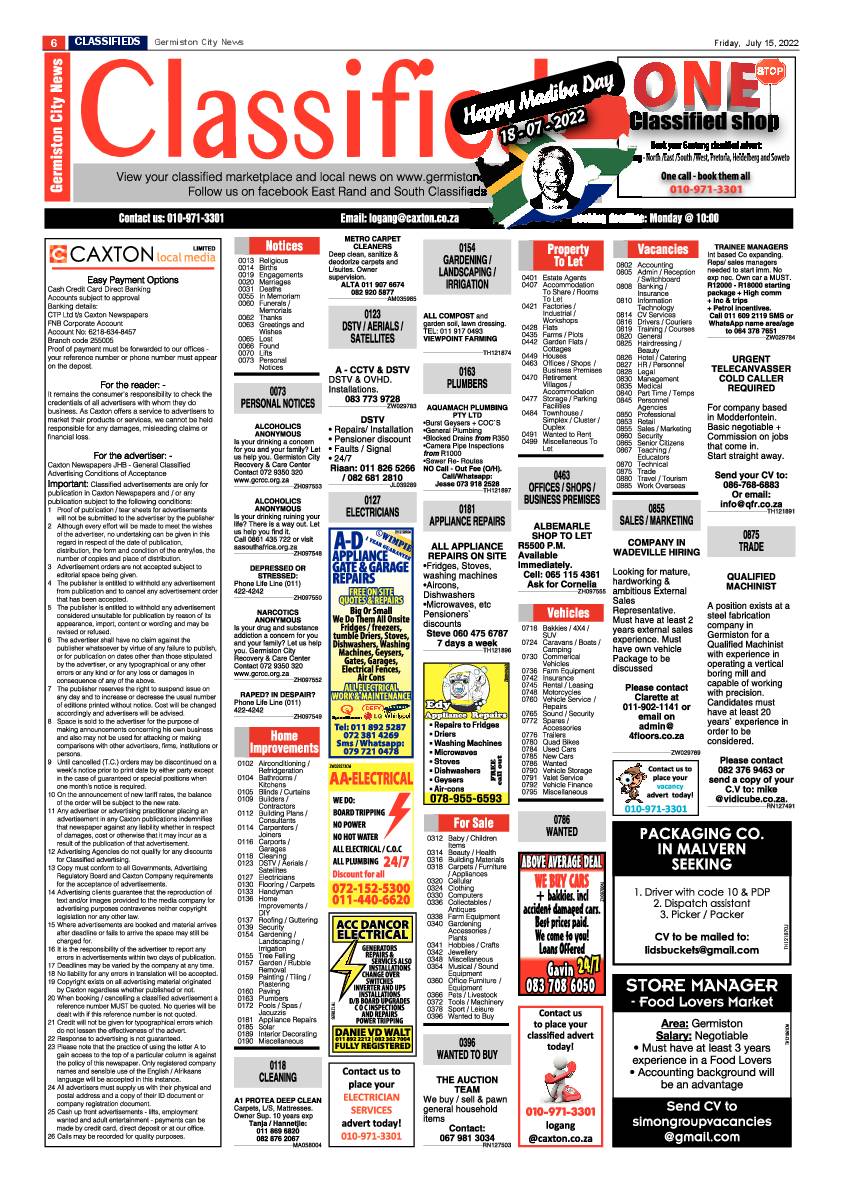 Germiston City News 15 July 2022 page 6