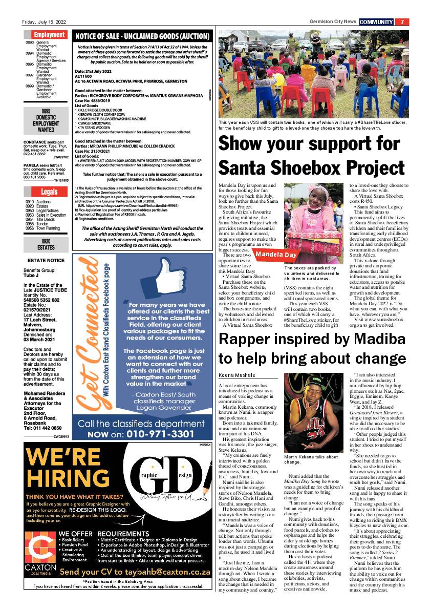Germiston City News 15 July 2022 page 7