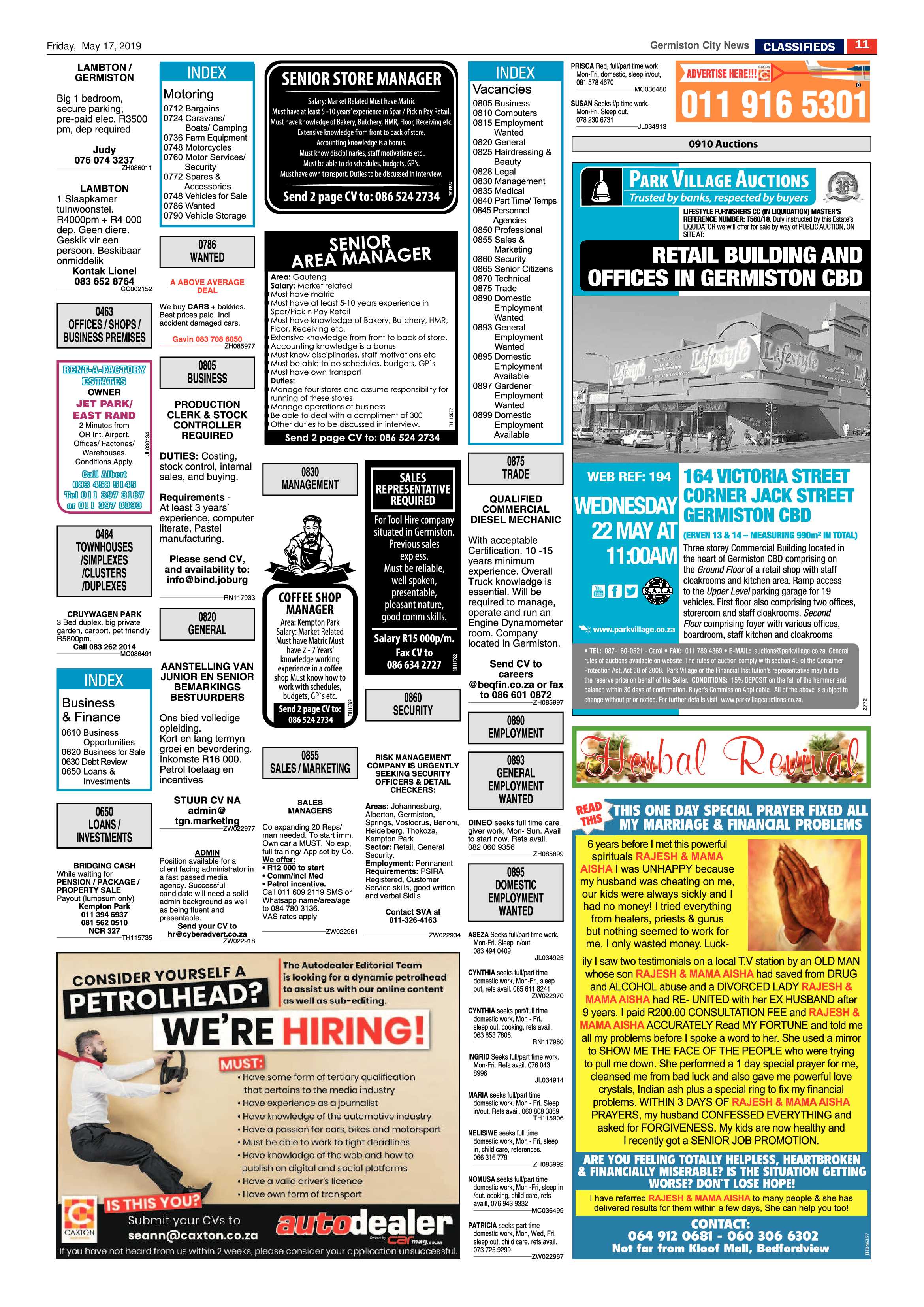 Germiston City News 15 May 2019 page 11