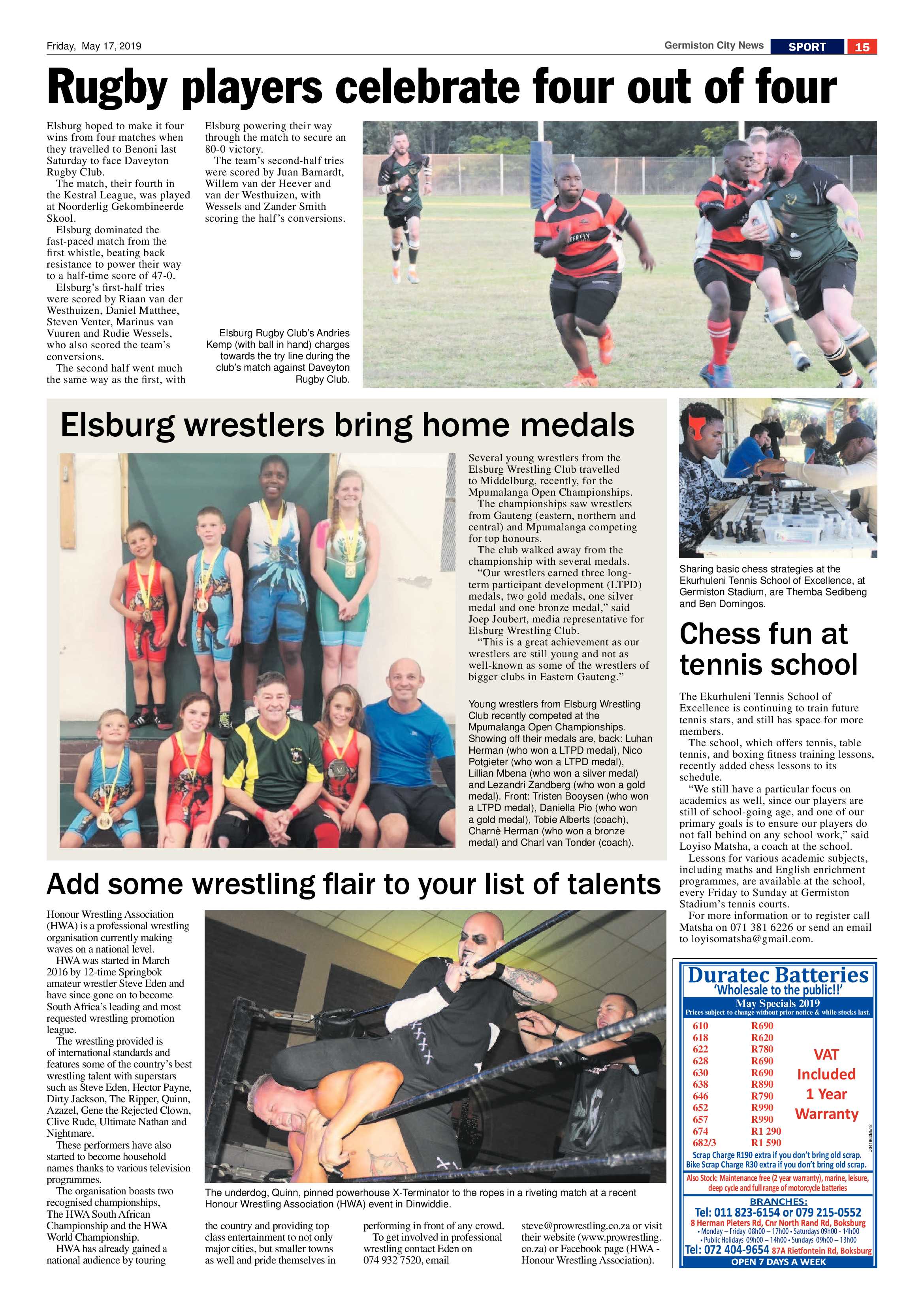 Germiston City News 15 May 2019 page 15