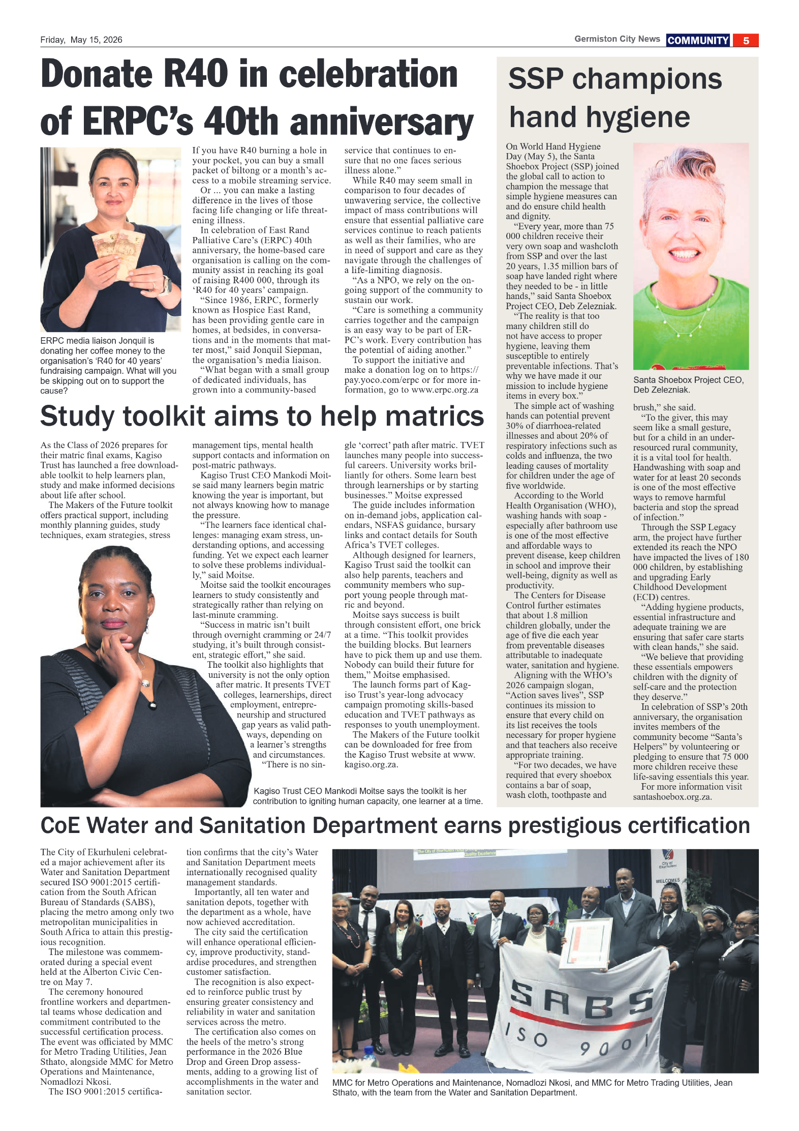 Germiston City News 15 May 2026 page 5