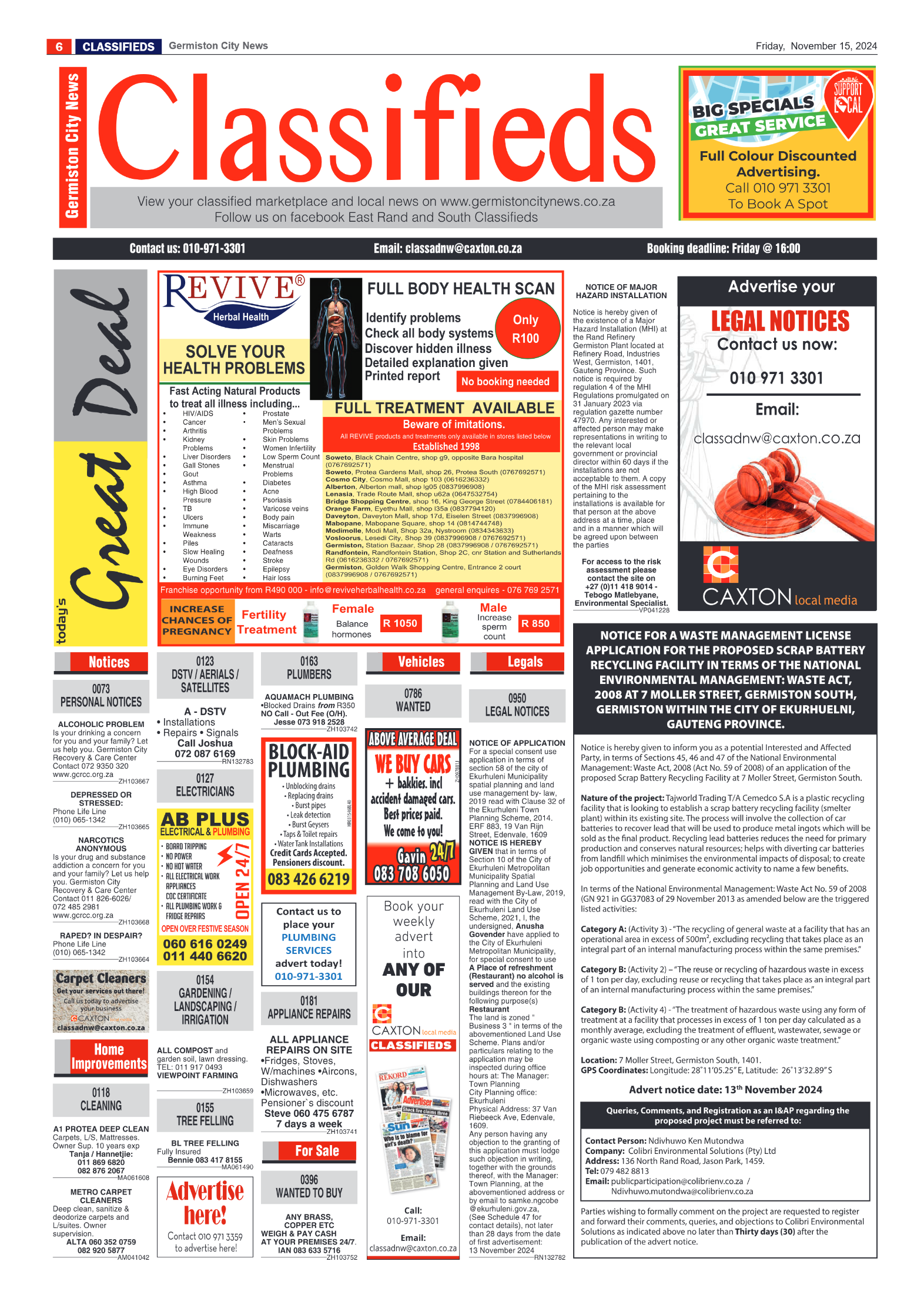Germiston City News 15 November 2024 page 6