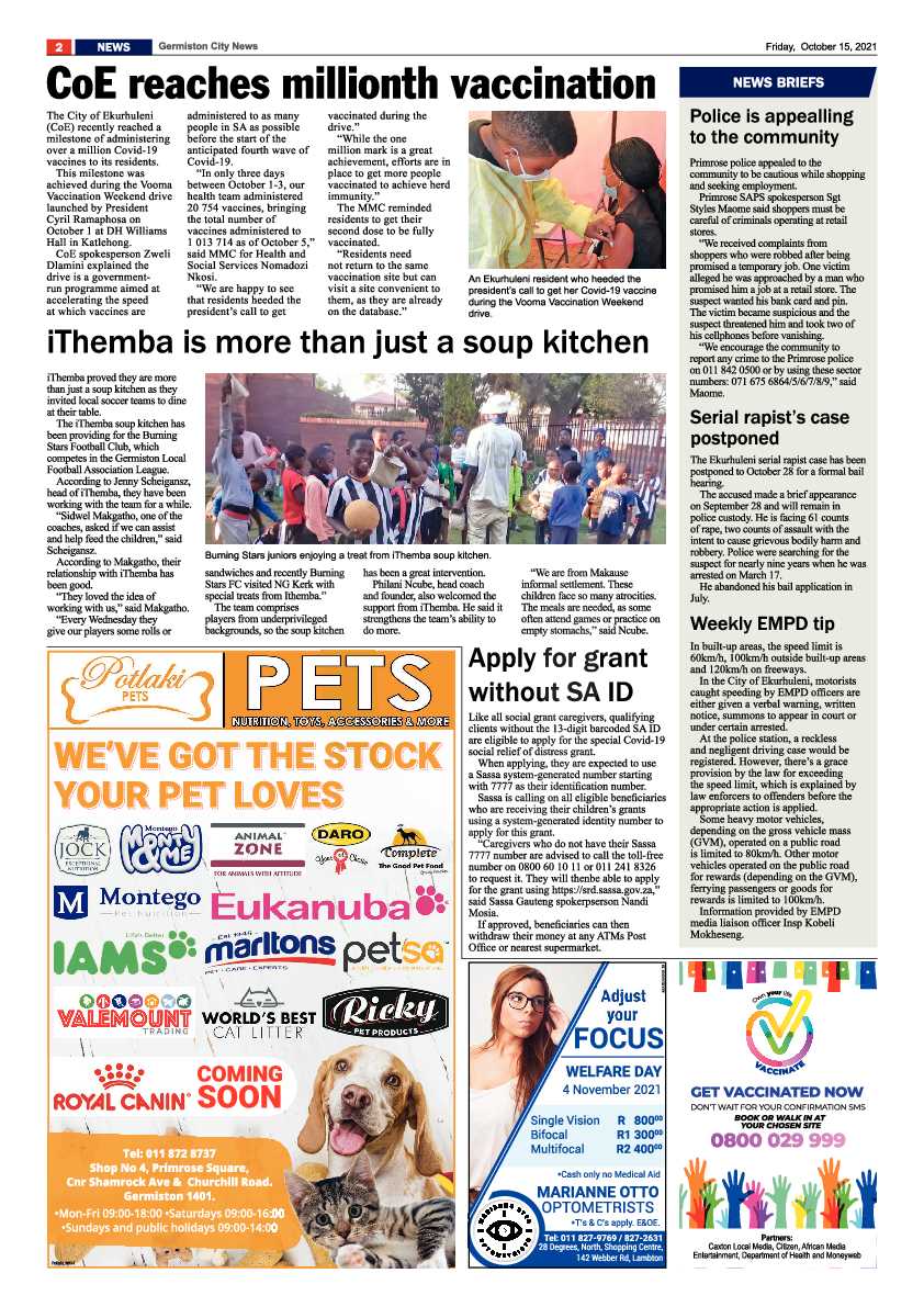 Germiston City News 15 October 2021 page 2