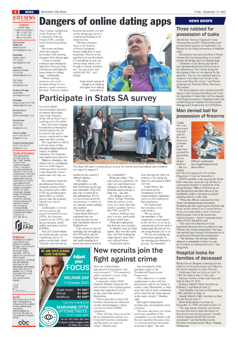 Germiston City News 15 September 2023 page 2