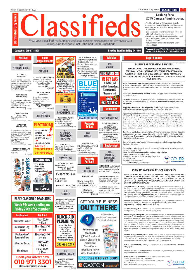 Germiston City News 15 September 2023 page 7