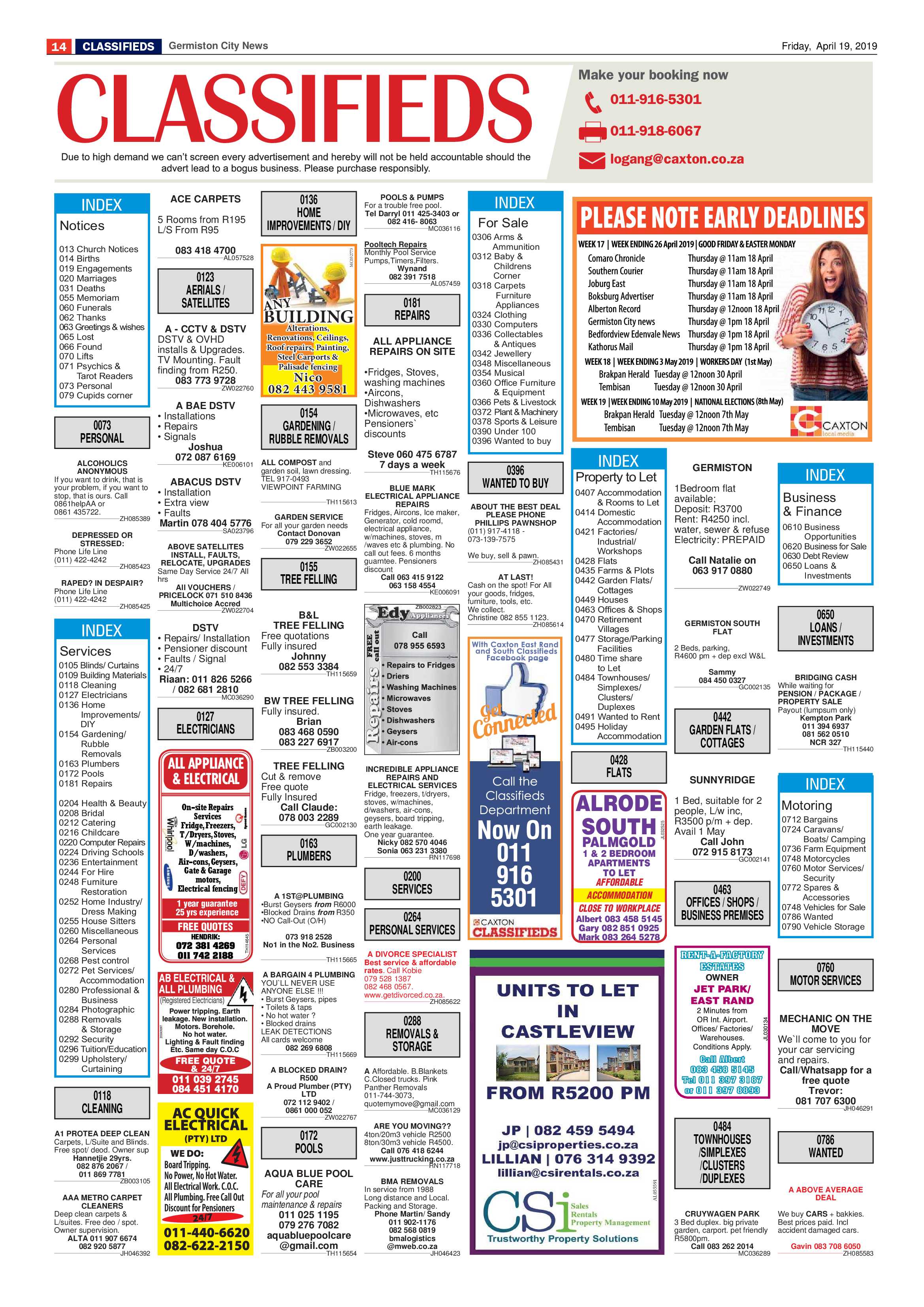 Germiston City News 16 April 2019 page 14