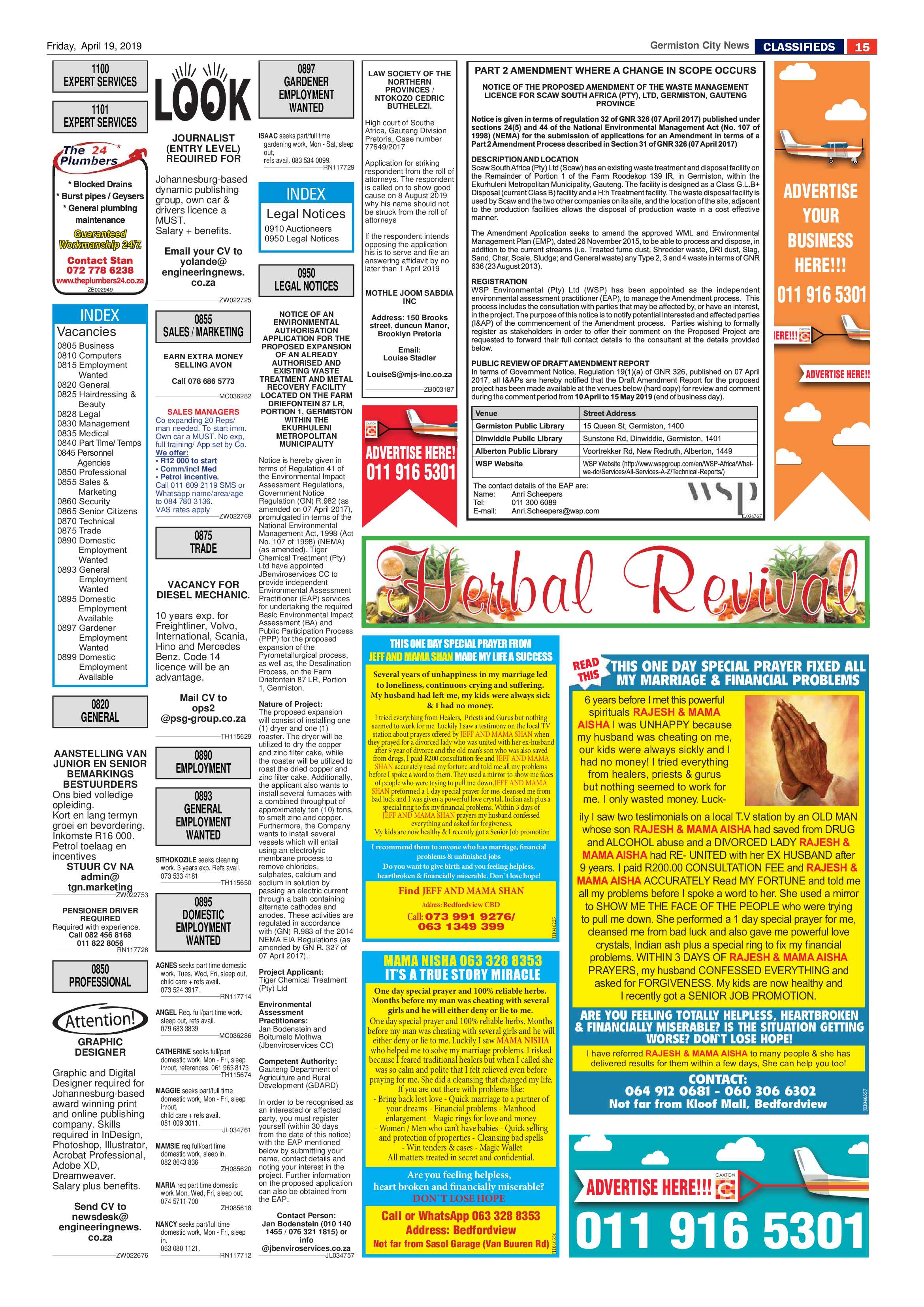 Germiston City News 16 April 2019 page 15