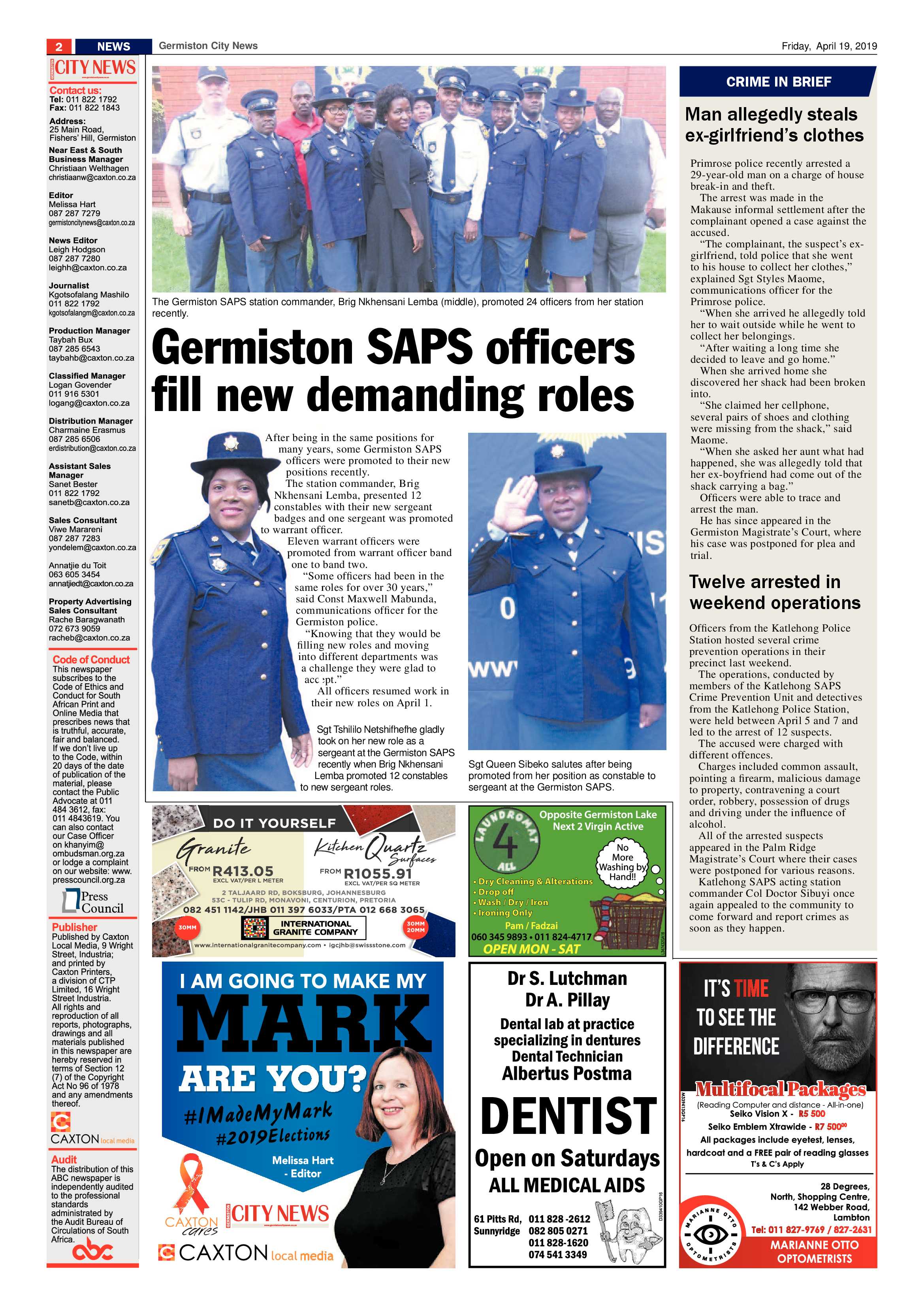 Germiston City News 16 April 2019 page 2