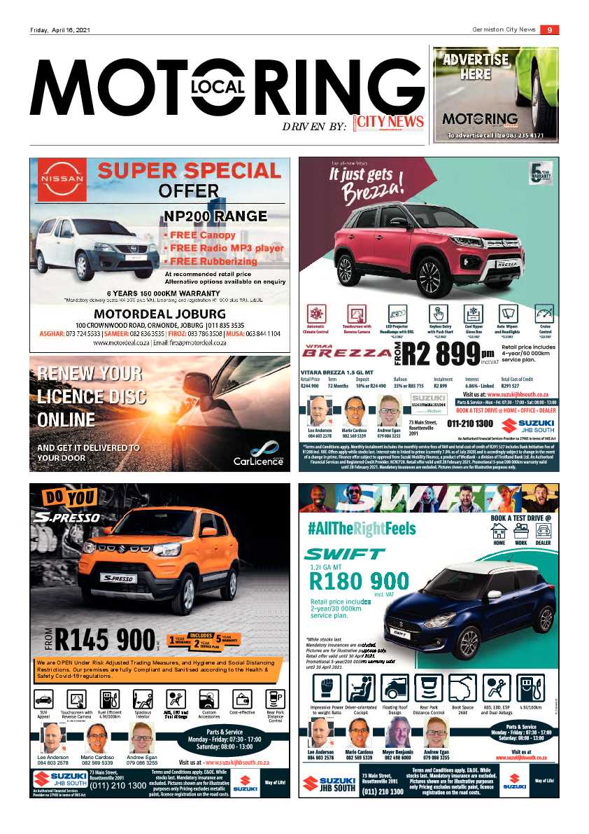 Germiston City News 16 April 2021 page 9