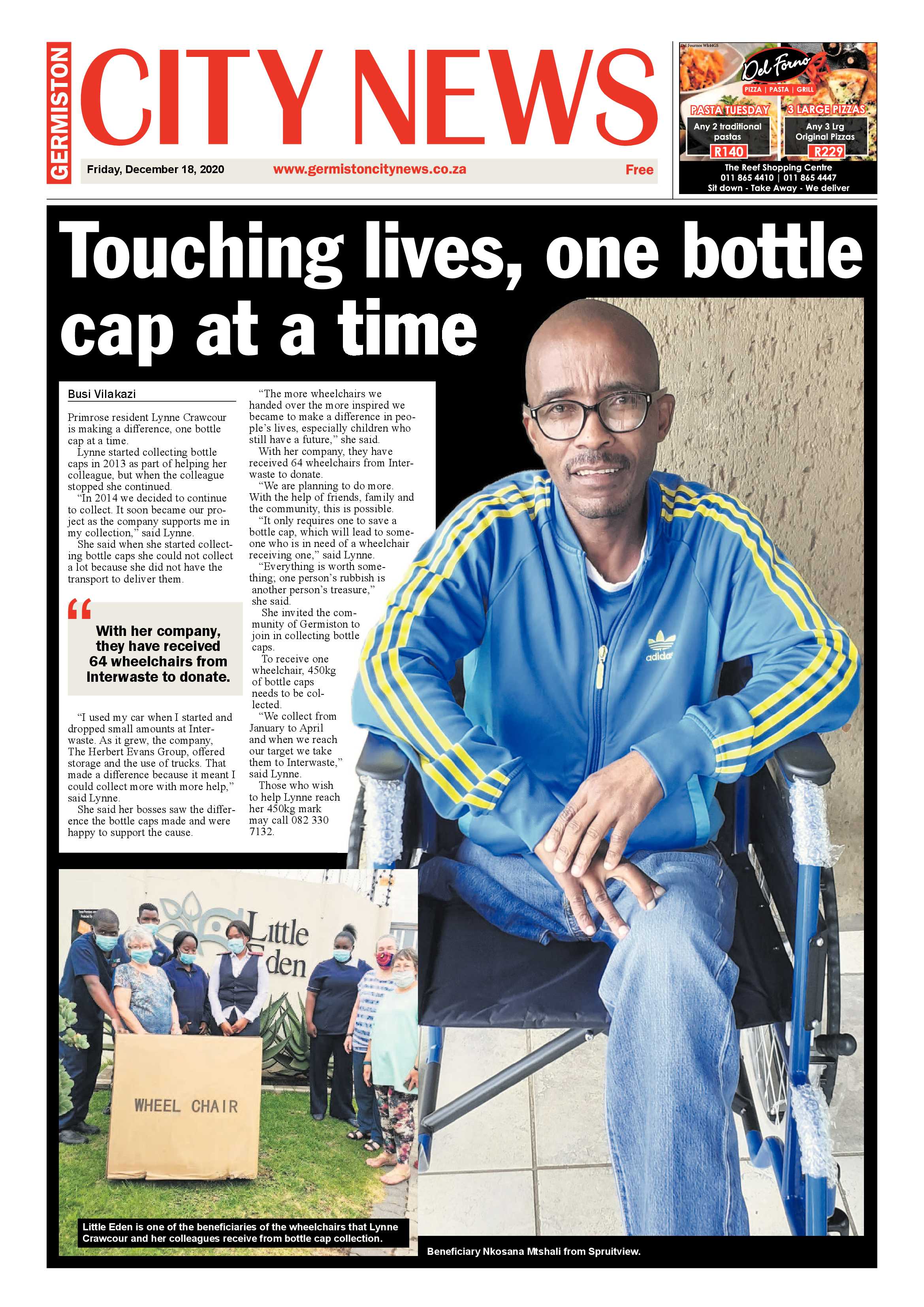 Germiston City News 16 December 2020 page 1