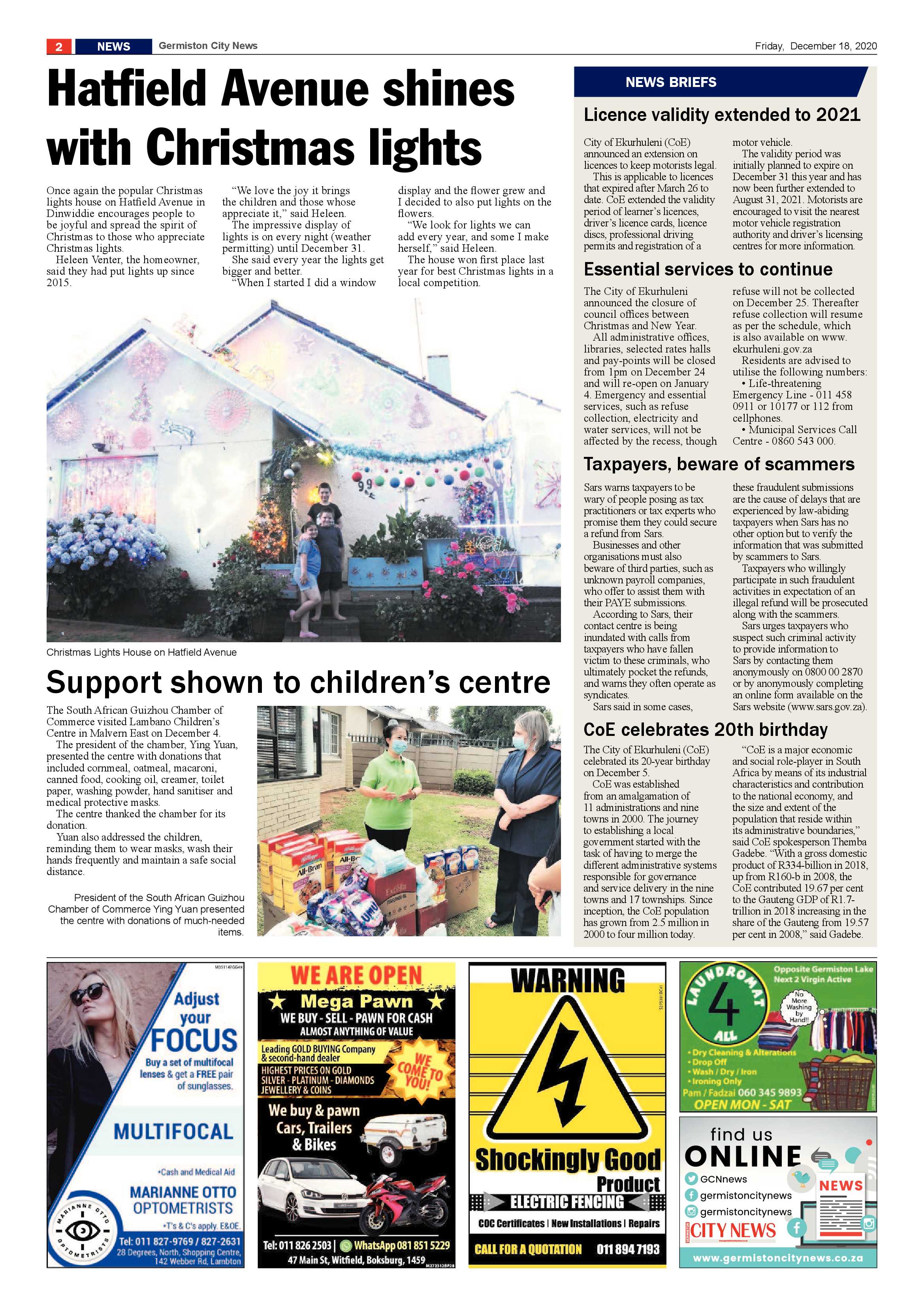 Germiston City News 16 December 2020 page 2