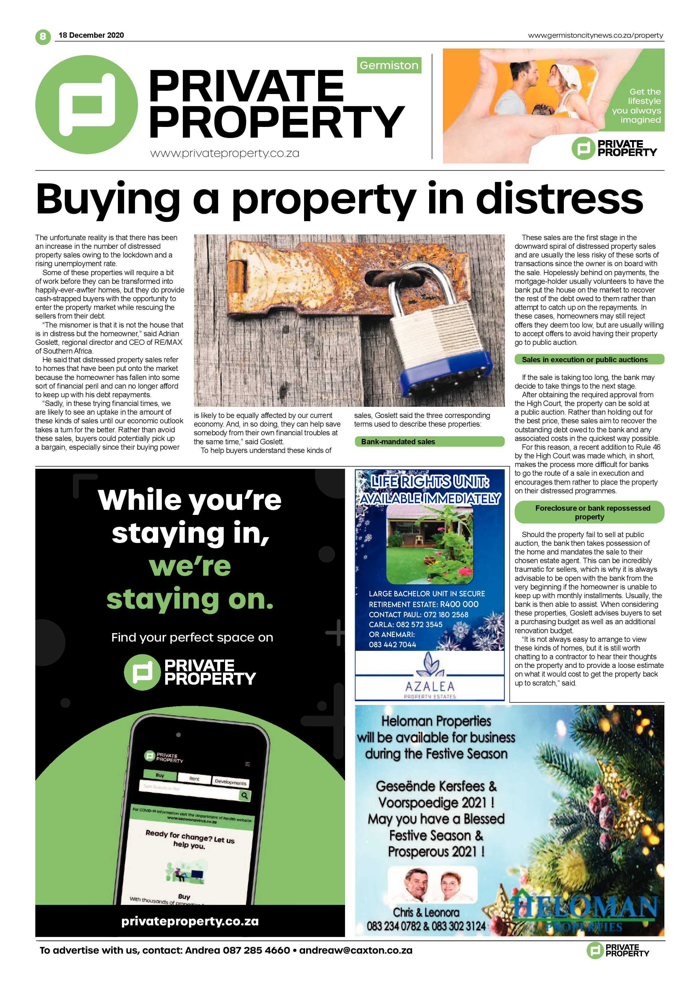 Germiston City News 16 December 2020 page 8