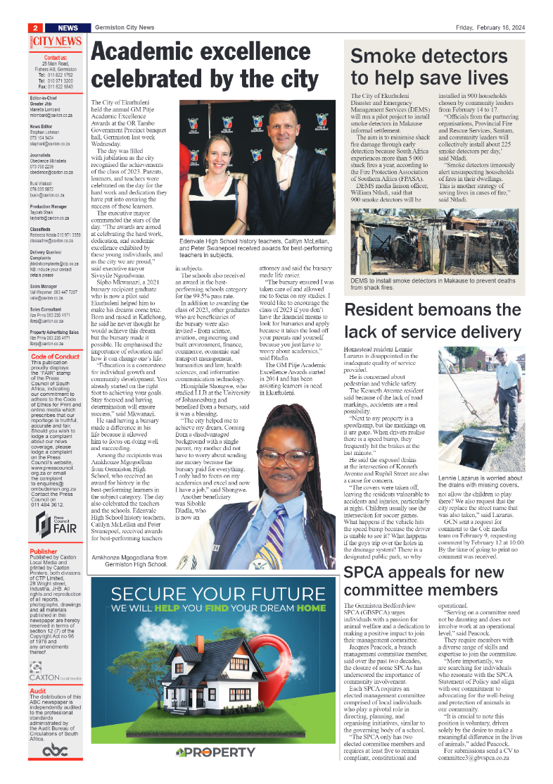 Germiston City News 16 February 2024 page 2