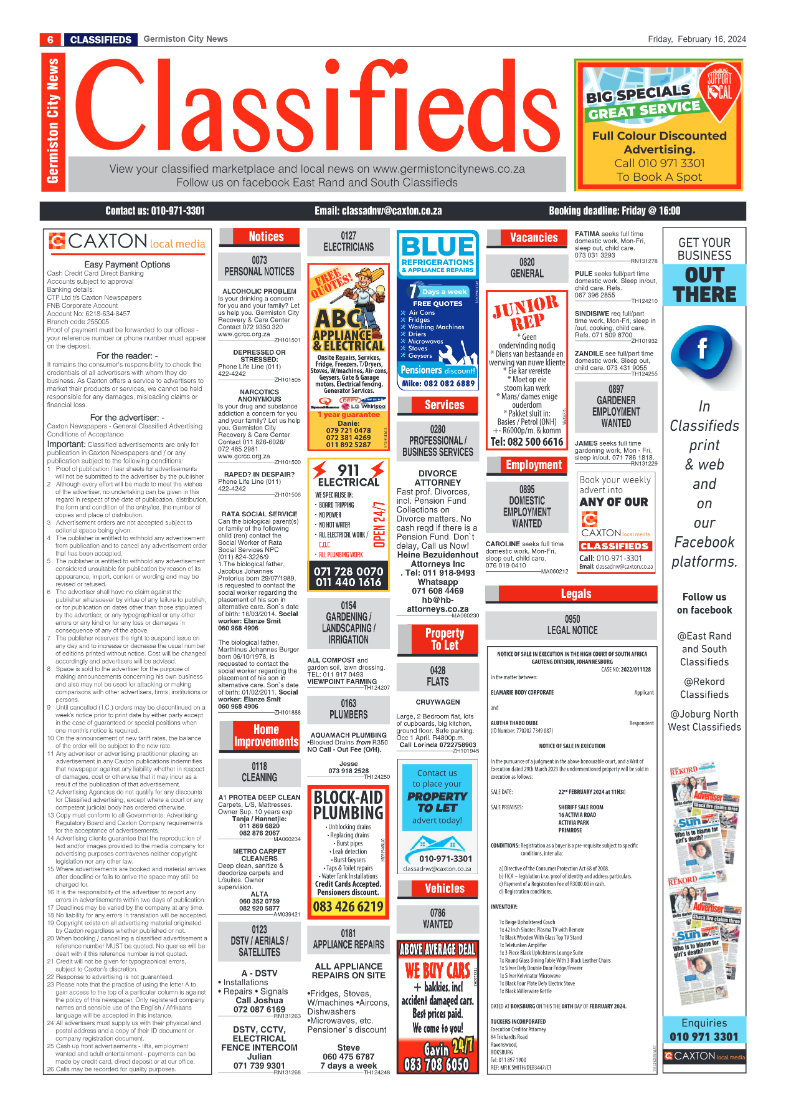 Germiston City News 16 February 2024 page 6