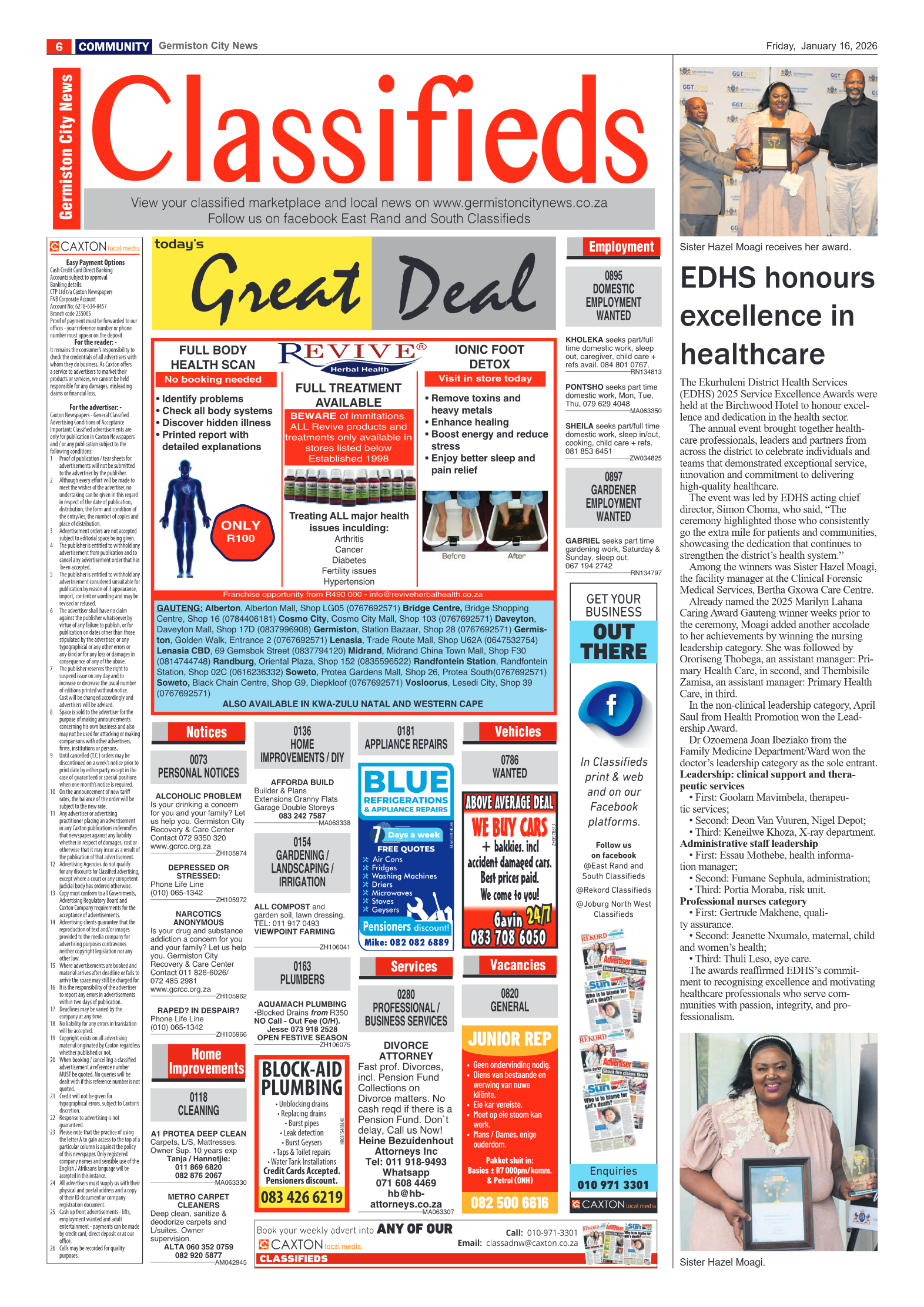 Germiston City News 16 January 2026 page 6