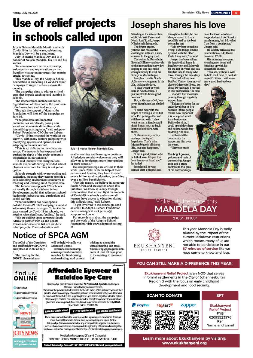 Germiston City News 16 July 2021 page 5