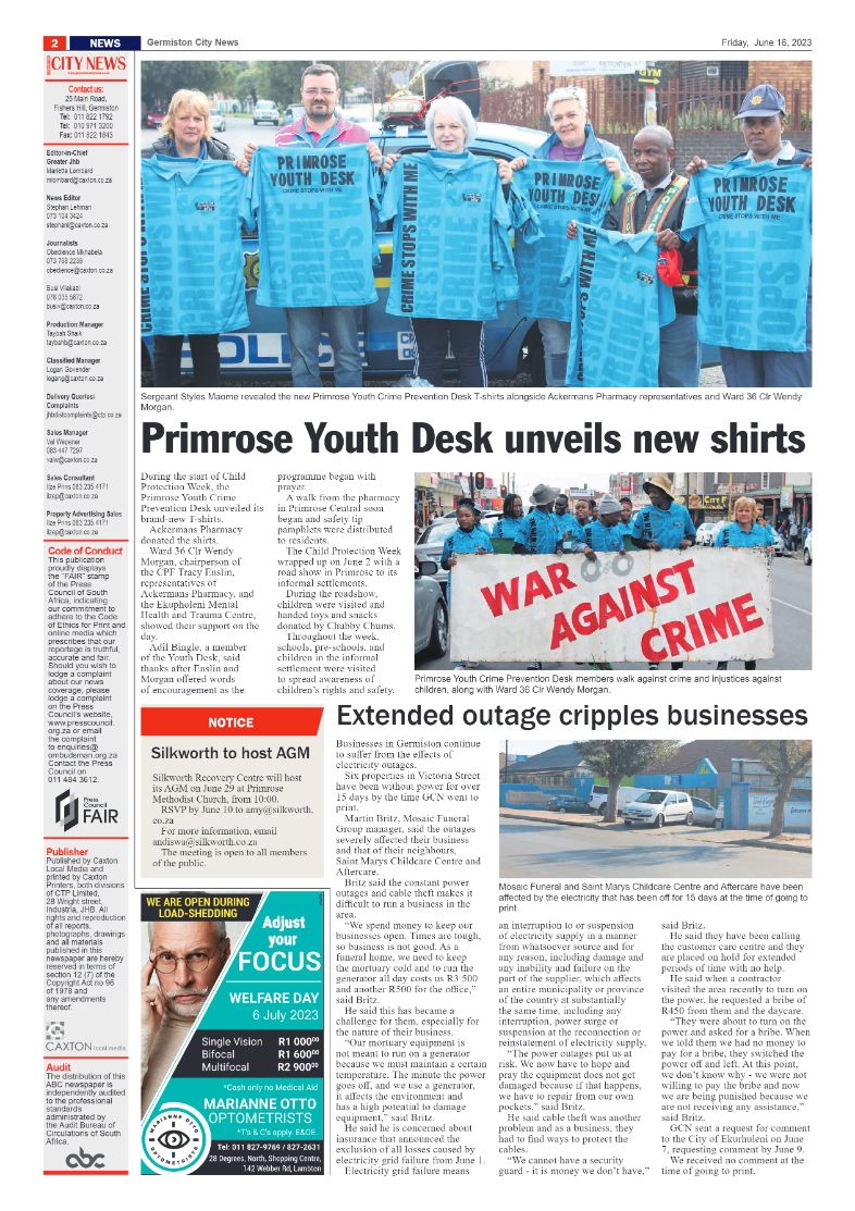 Germiston City News 16 June 2023 page 2