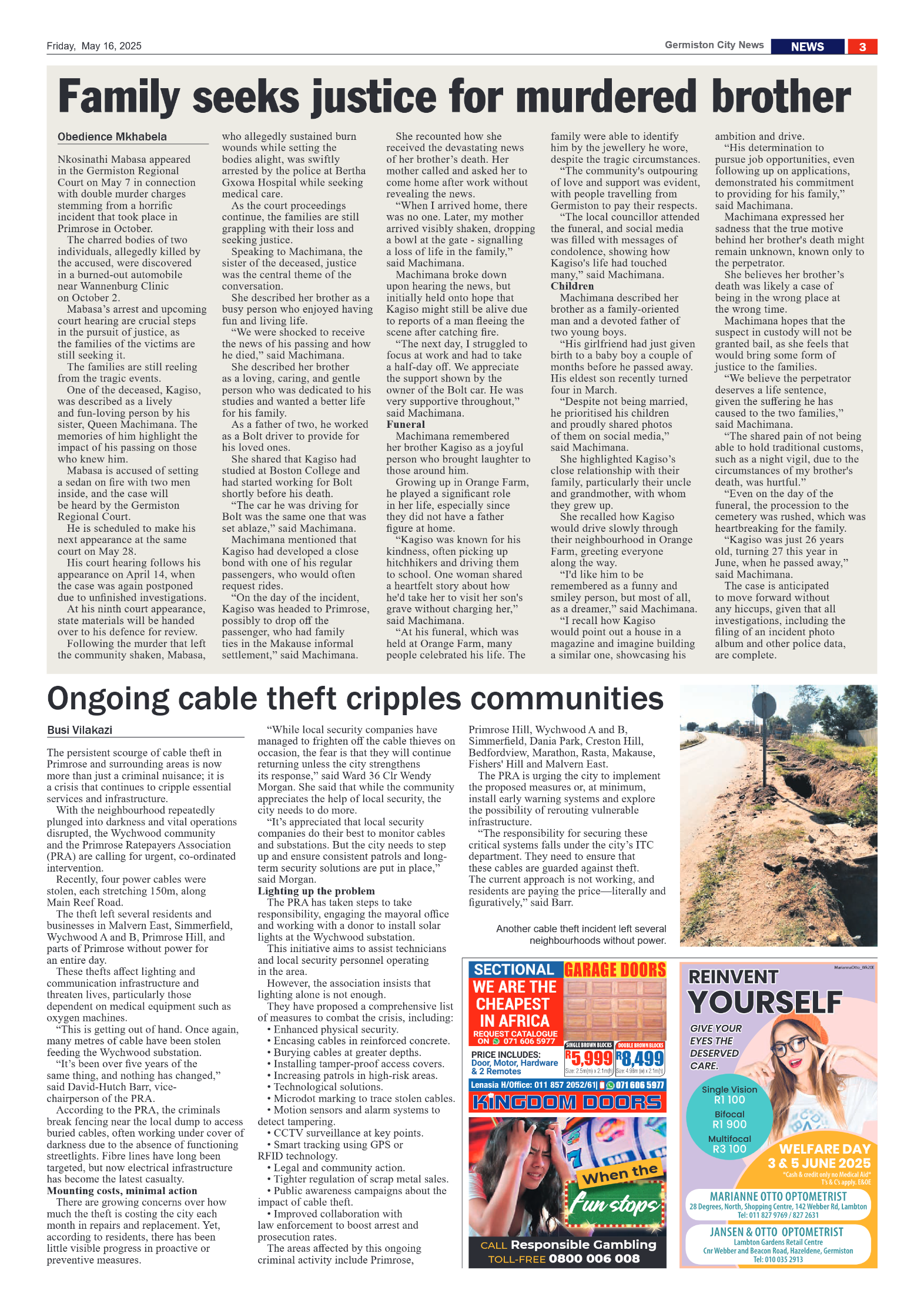 Germiston City News 16 May 2025 page 3