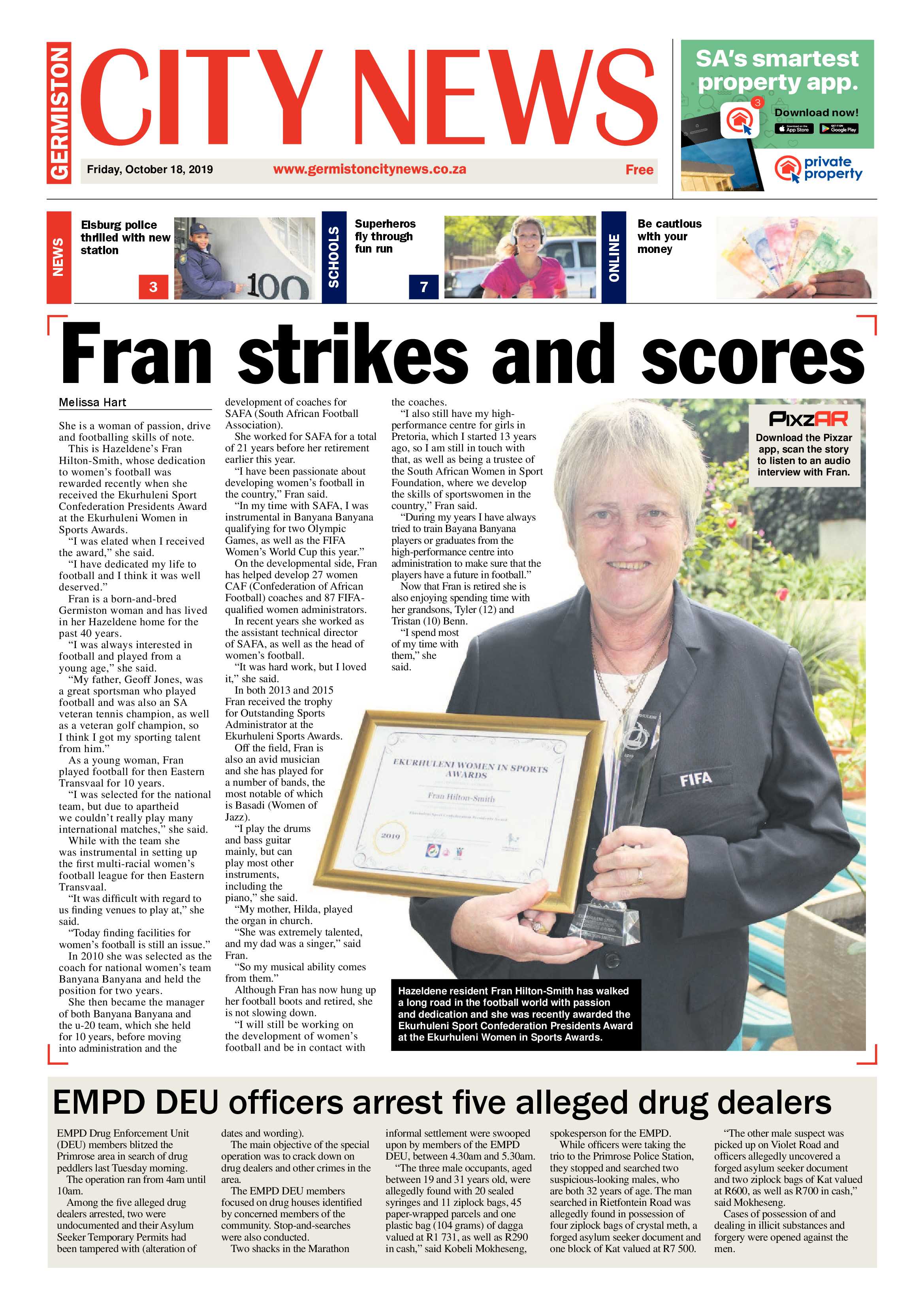 Germiston City News 16 October 2019 page 1