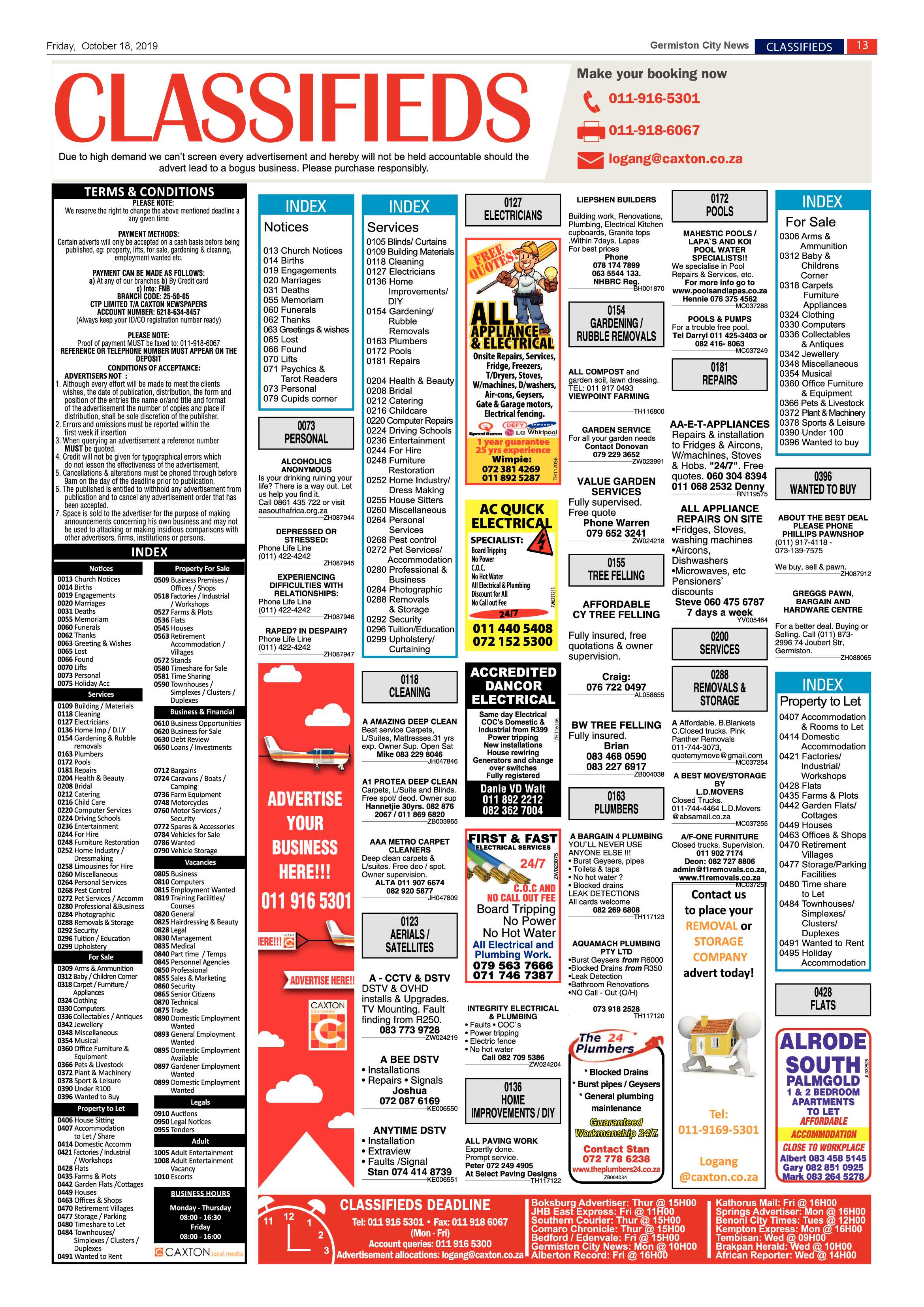 Germiston City News 16 October 2019 page 13