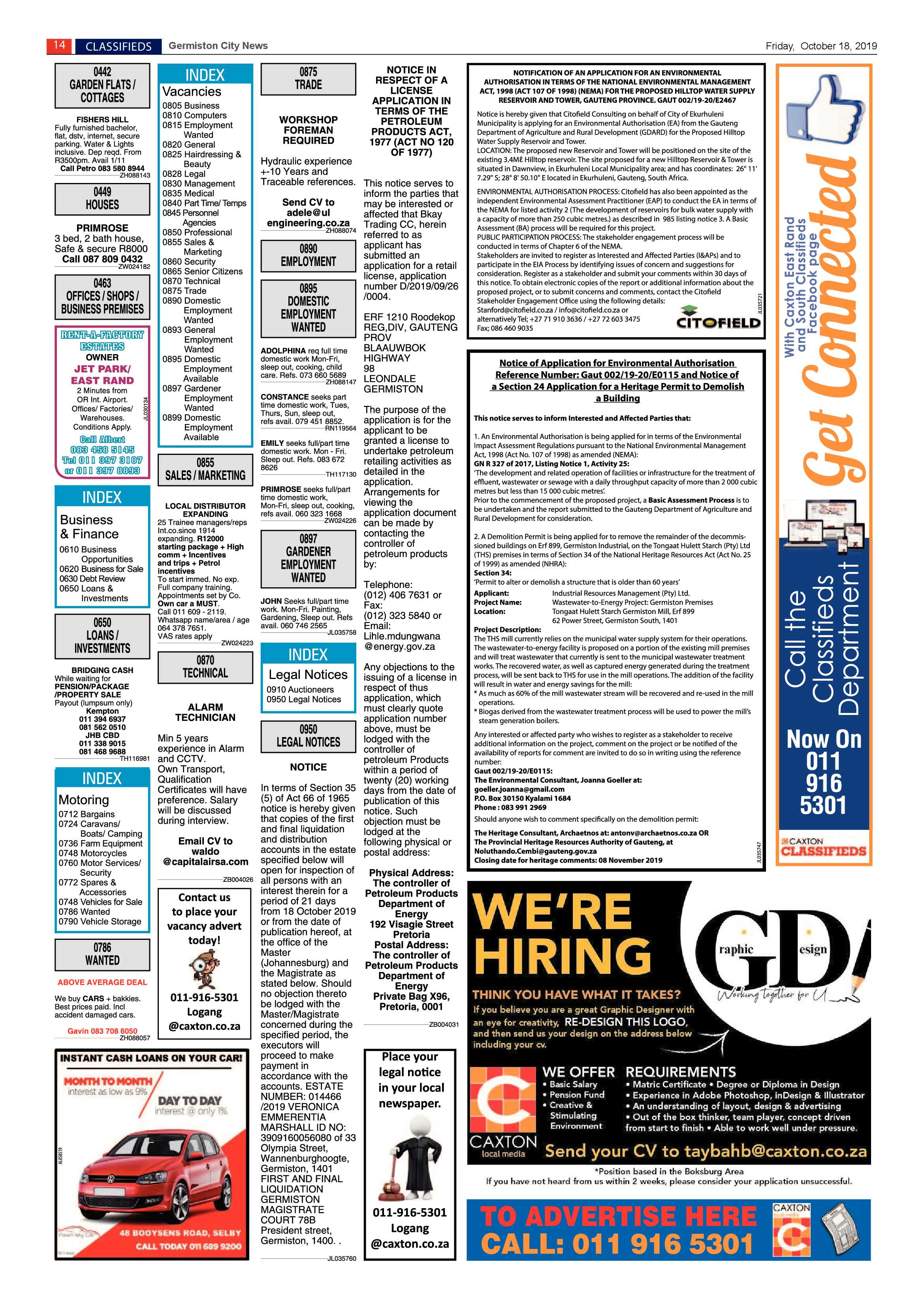 Germiston City News 16 October 2019 page 14