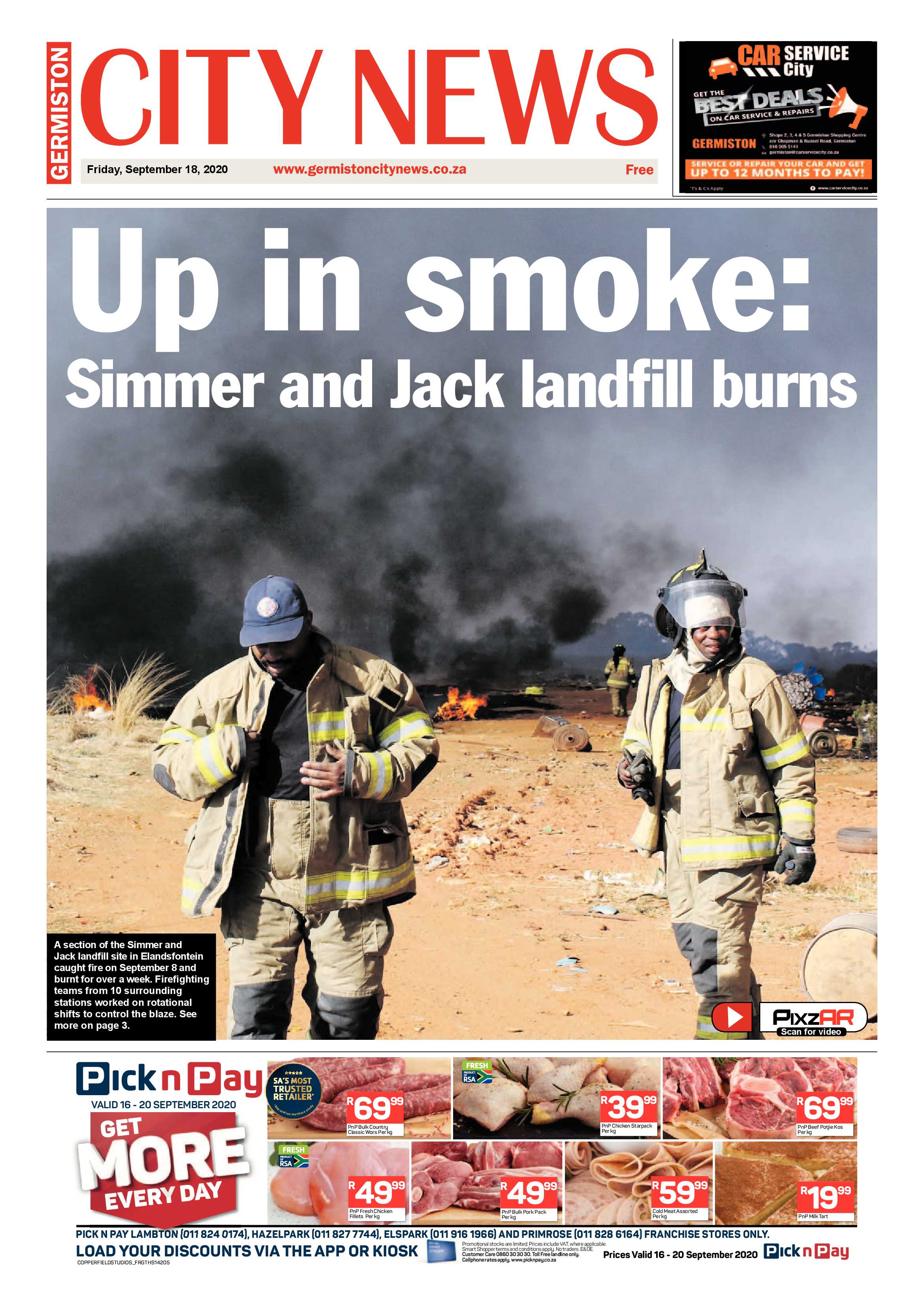 Germiston City News 16 September 2020 page 1
