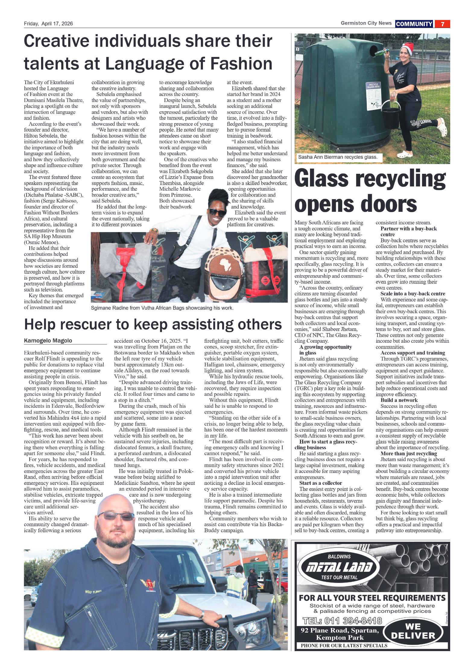 Germiston City News 17 April 2026 page 7