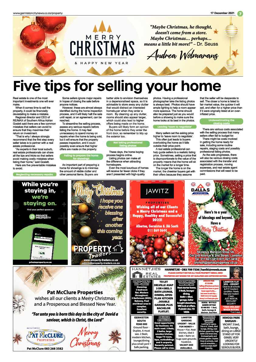 Germiston City News 17 December 2021 page 9