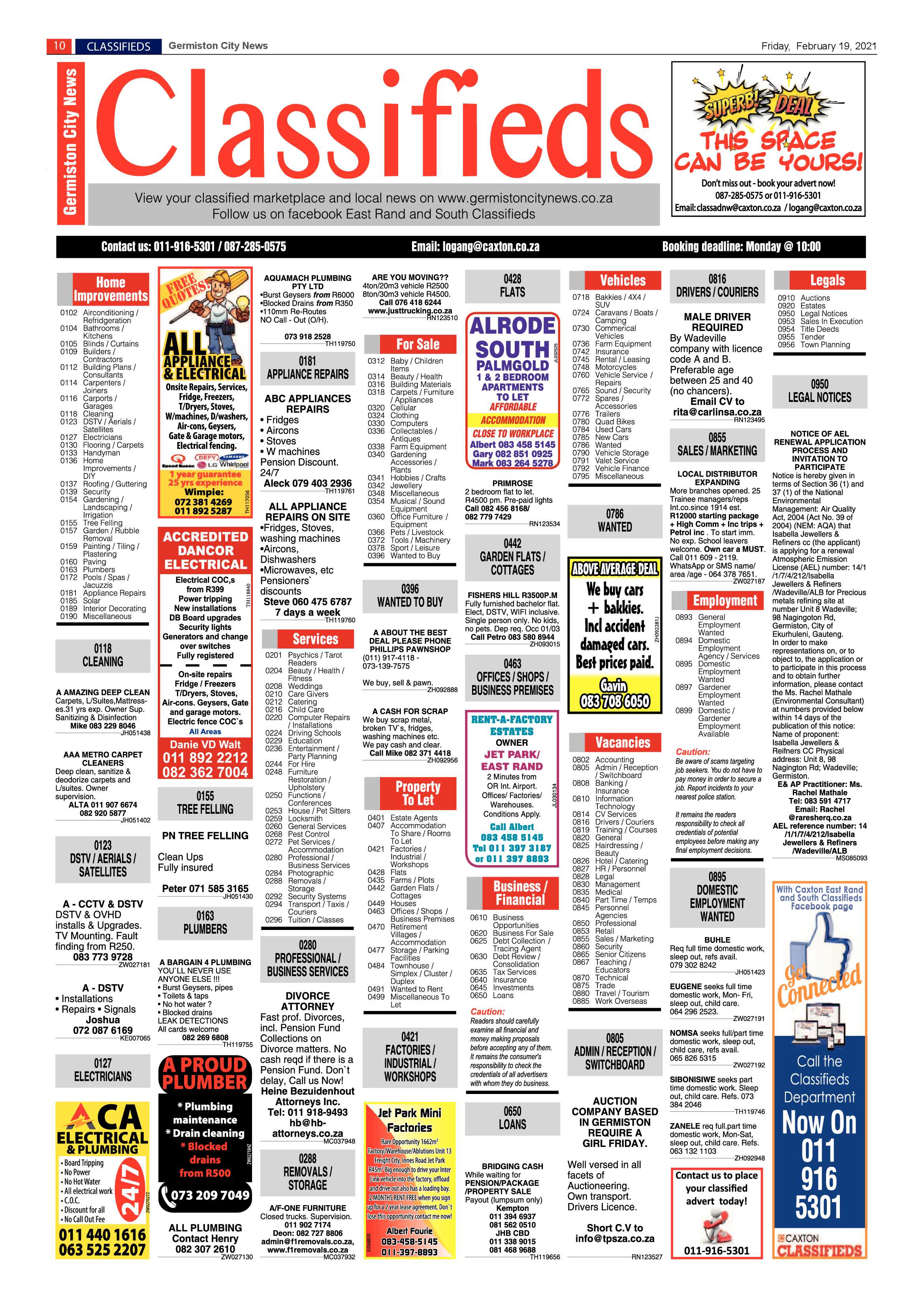 Germiston City News 17 February 2021 page 10
