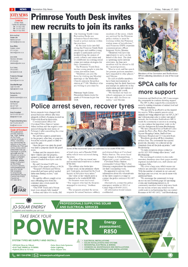 Germiston City News 17 February 2023 page 2