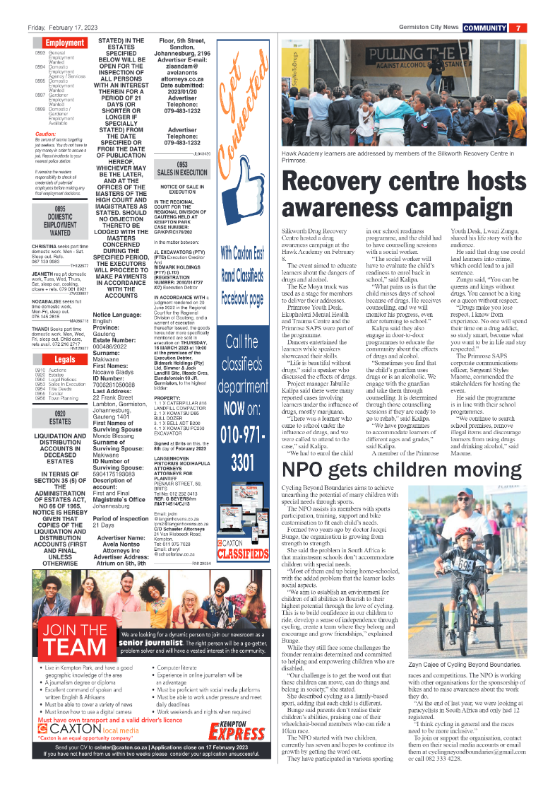 Germiston City News 17 February 2023 page 7