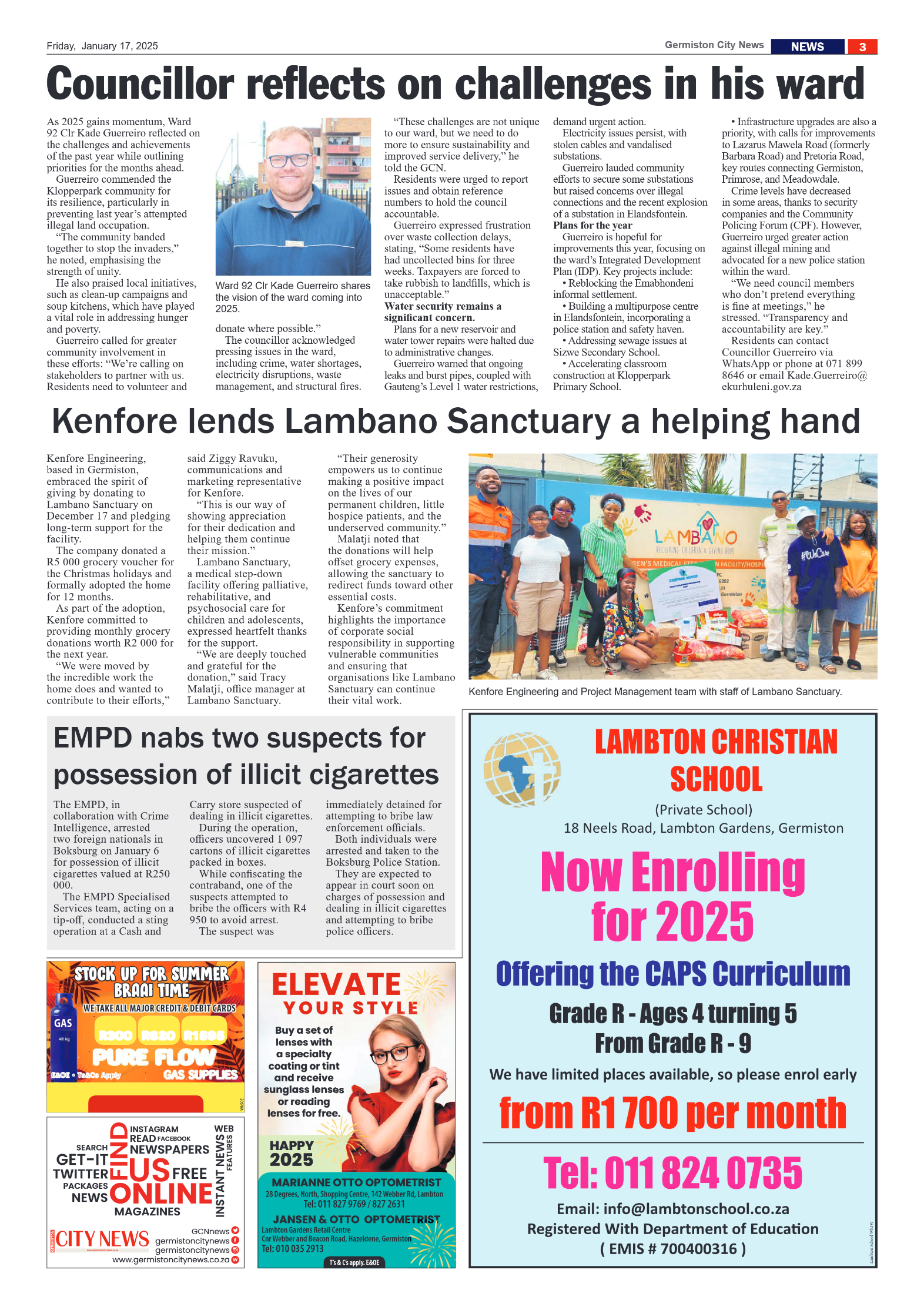 Germiston City News 17 January 2025 page 3