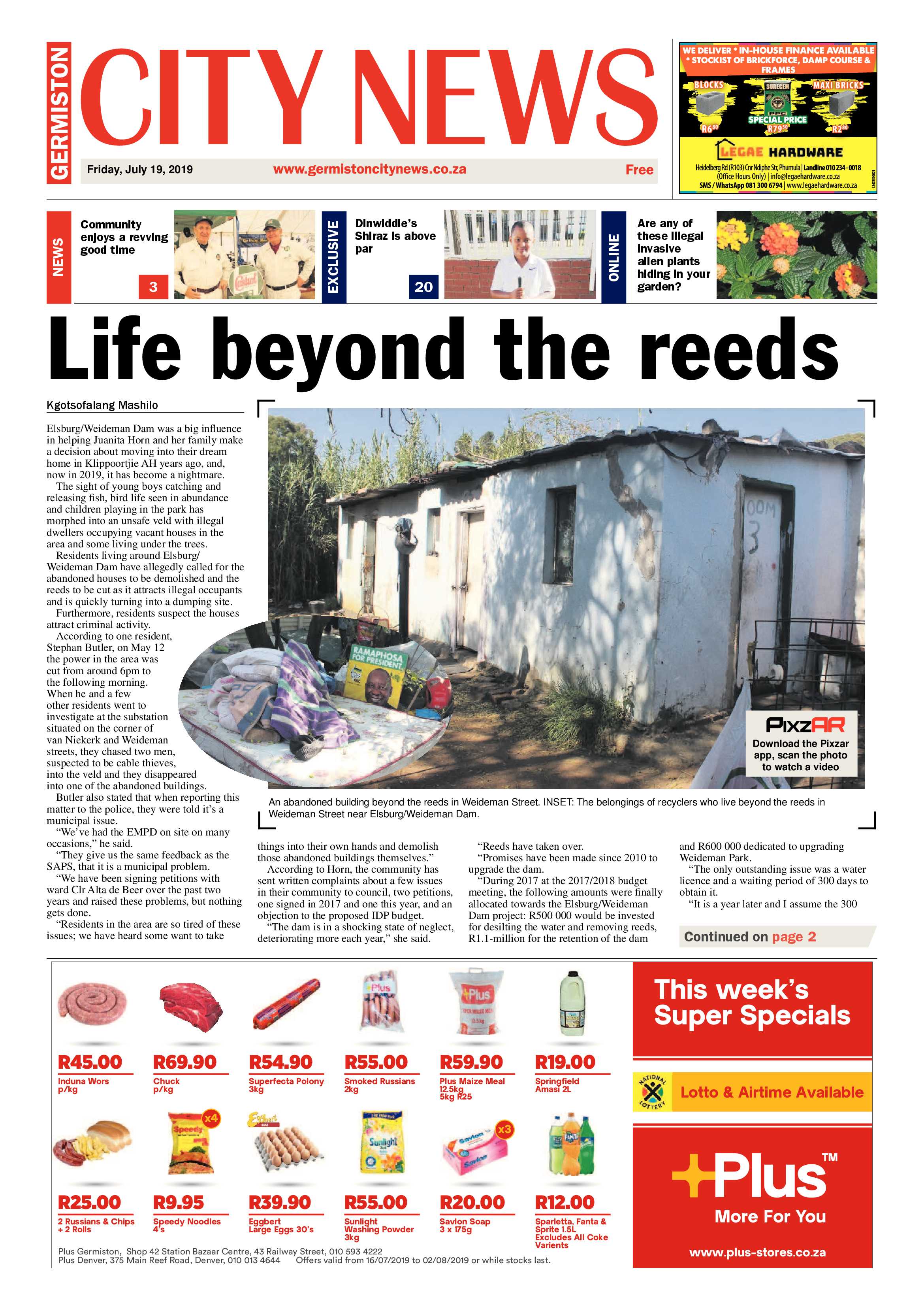 Germiston City News 17 July 2019 page 1